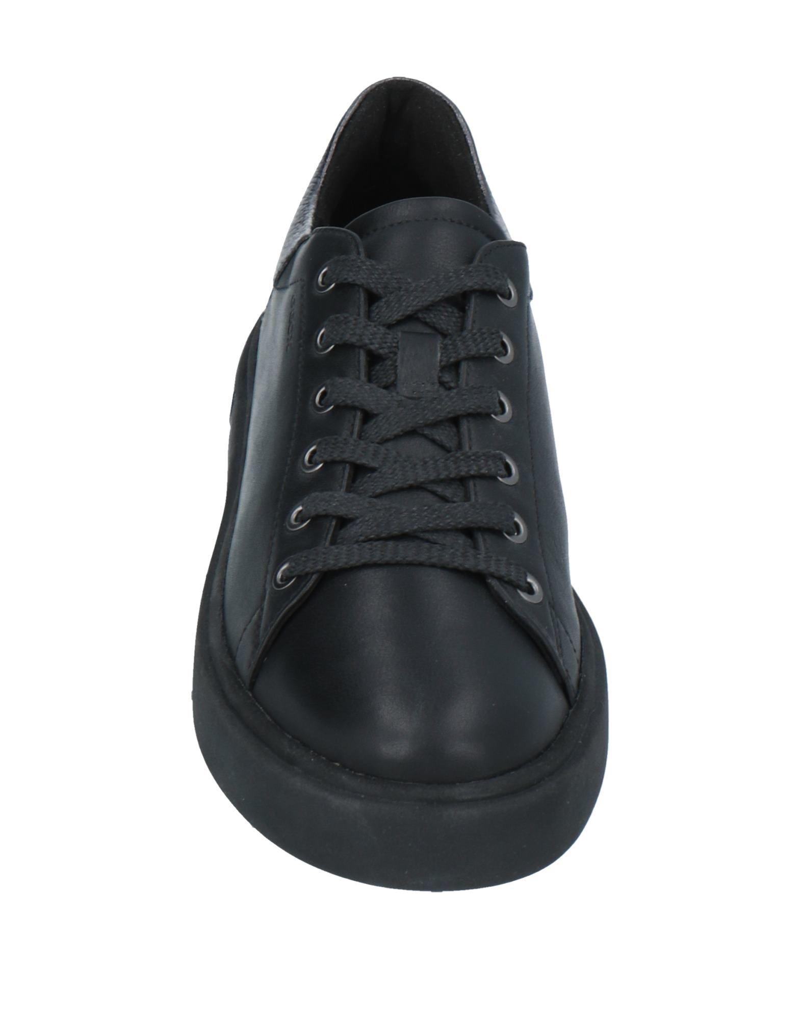 Geox Leather Trainers in Black | Lyst