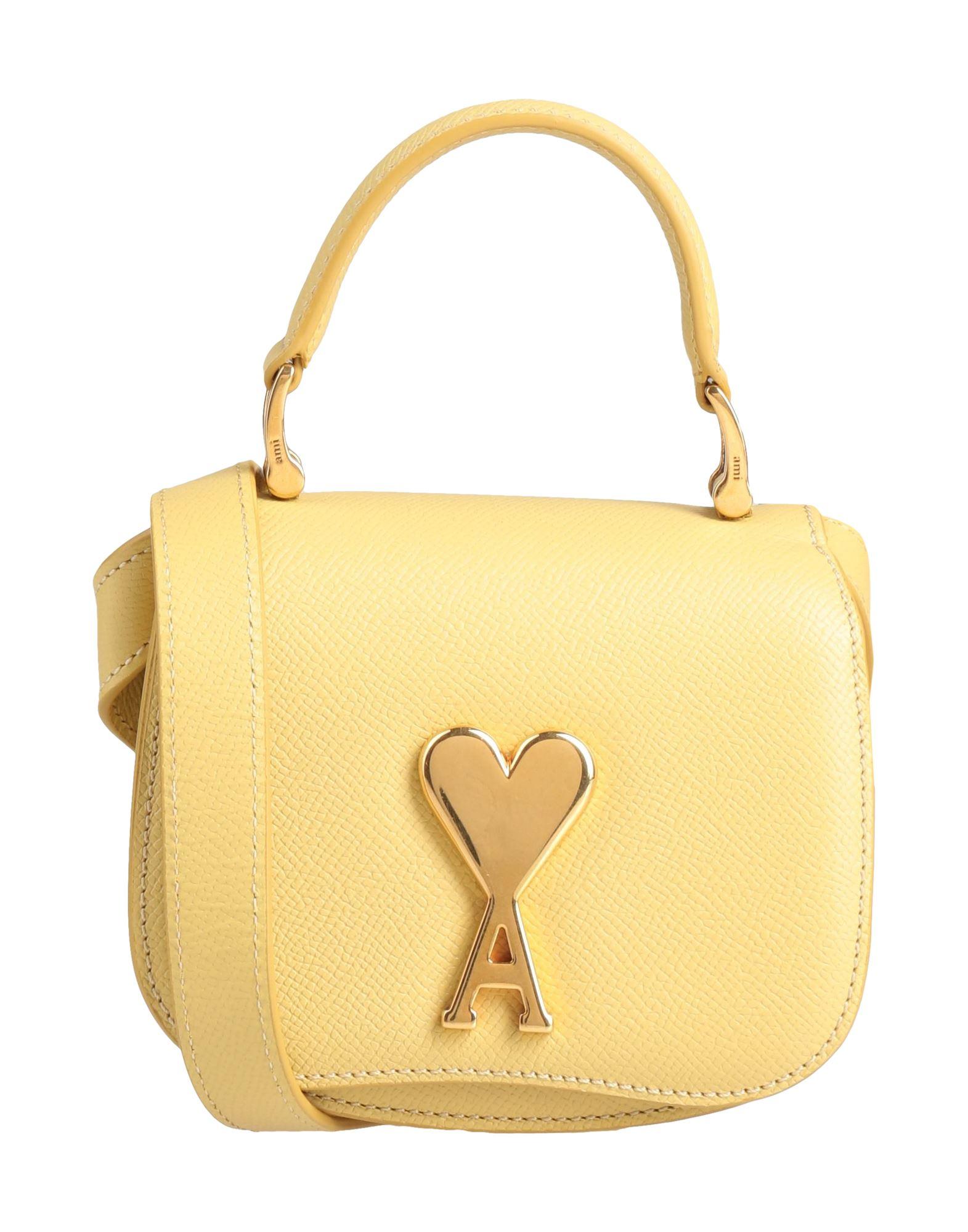 タグ付き　 ami paris イエロー Ami Paris Handbag Leather in Yellow | Lyst