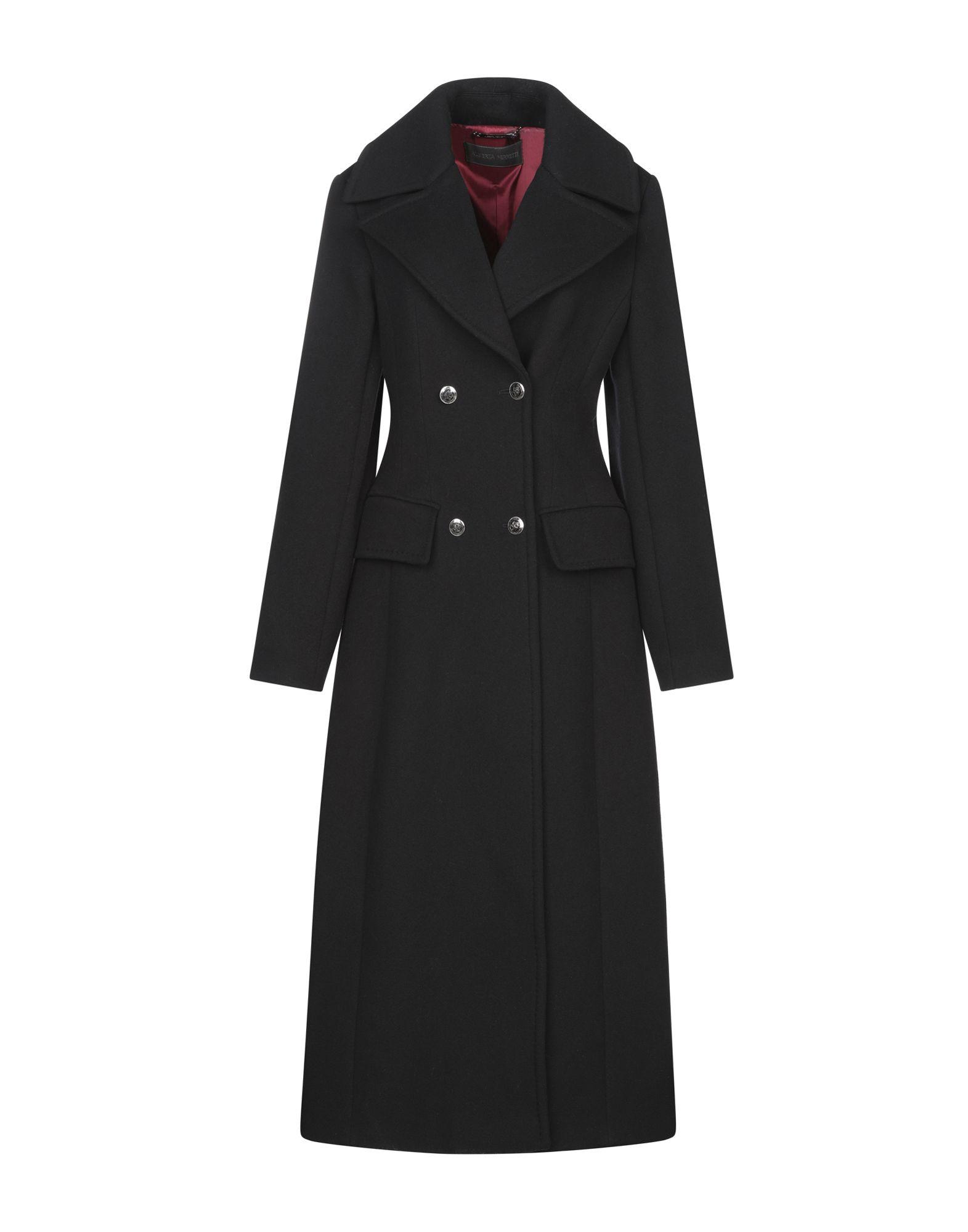 Alberta Ferretti Wool Coat in Black - Lyst