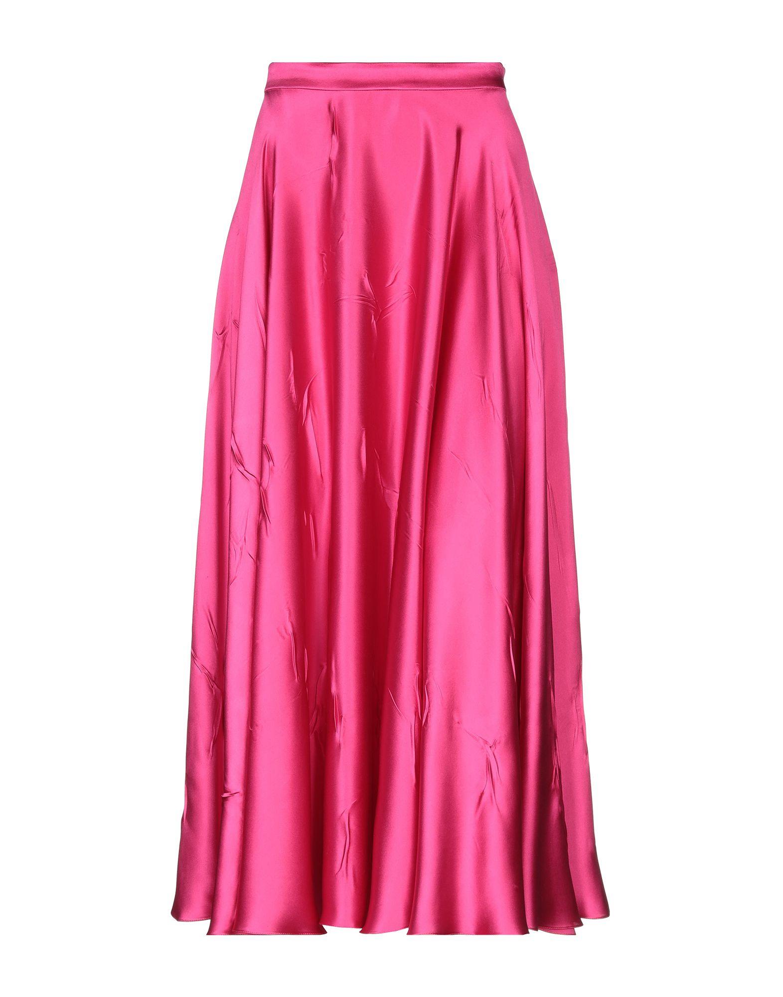 Gucci Satin Long Skirt in Fuchsia (Pink) - Lyst
