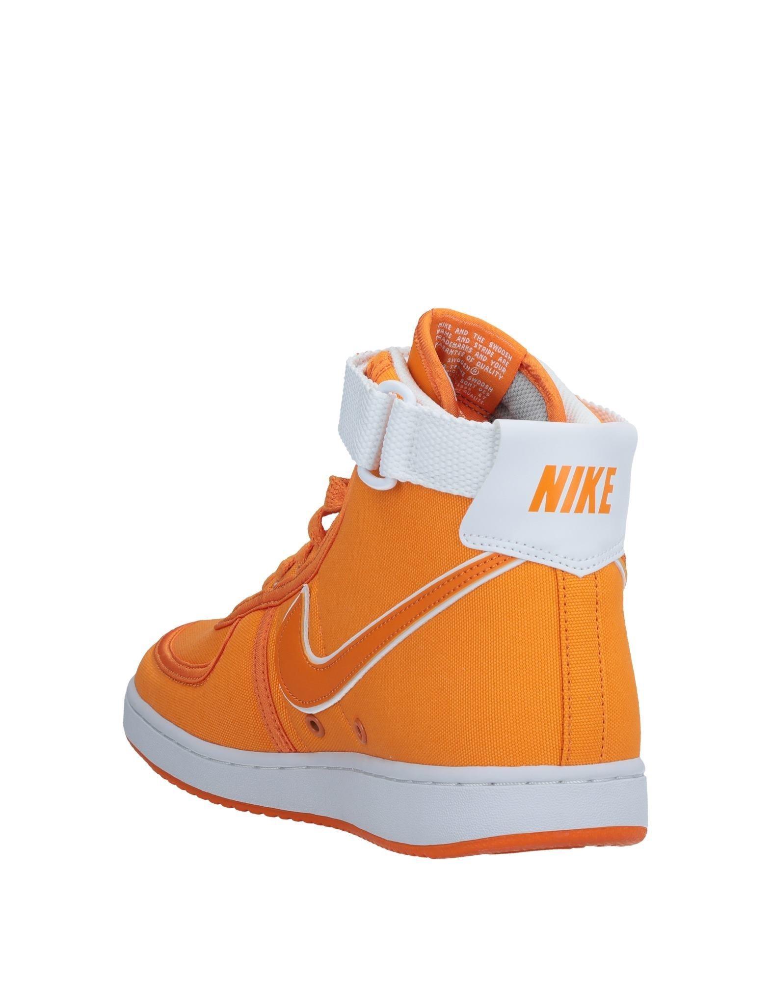 Nike Canvas High-tops & Sneakers in Orange for Men | Lyst