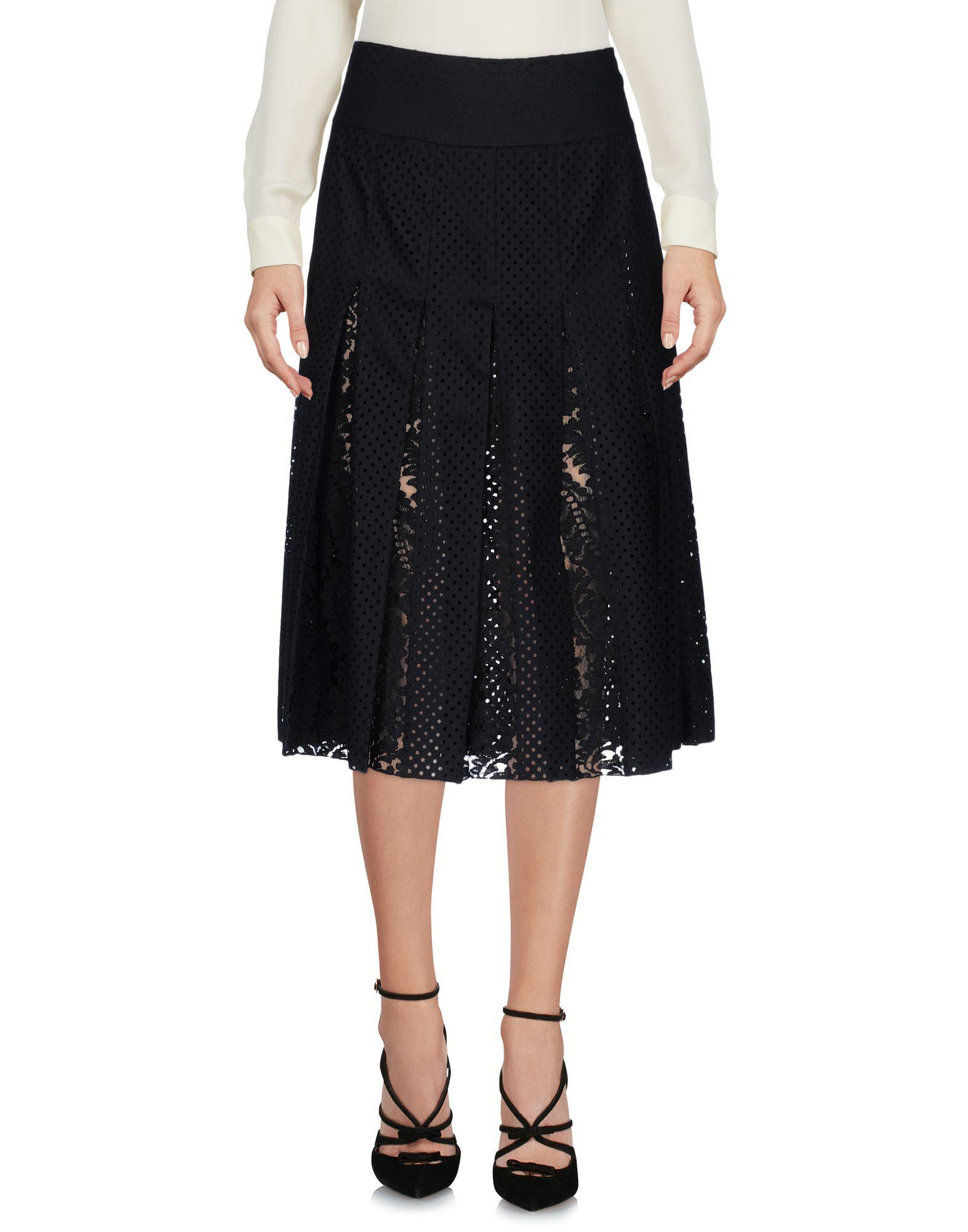 N°21 Lace 3/4 Length Skirt in Black - Lyst