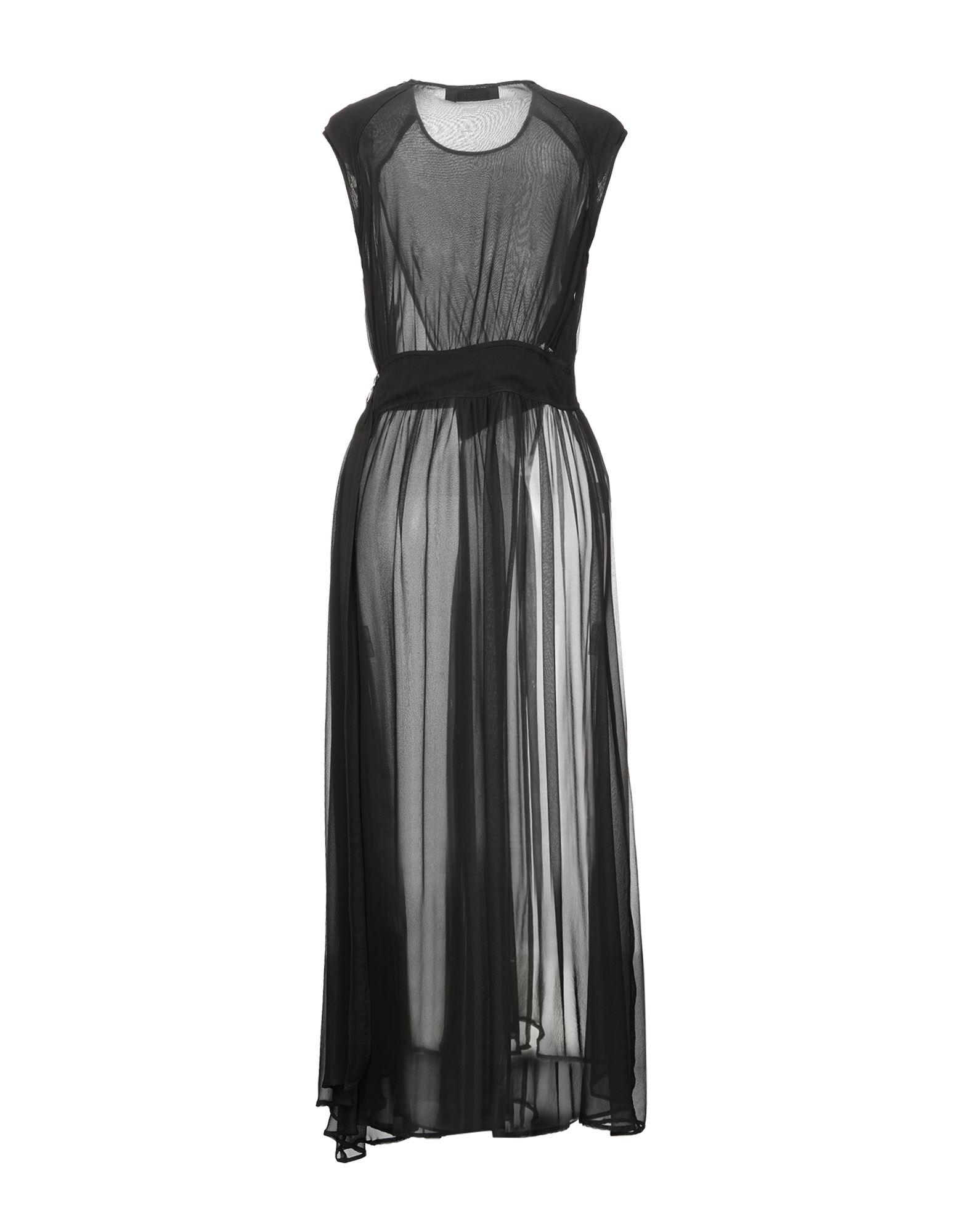 Sportmax Chiffon Long Dress in Black - Lyst