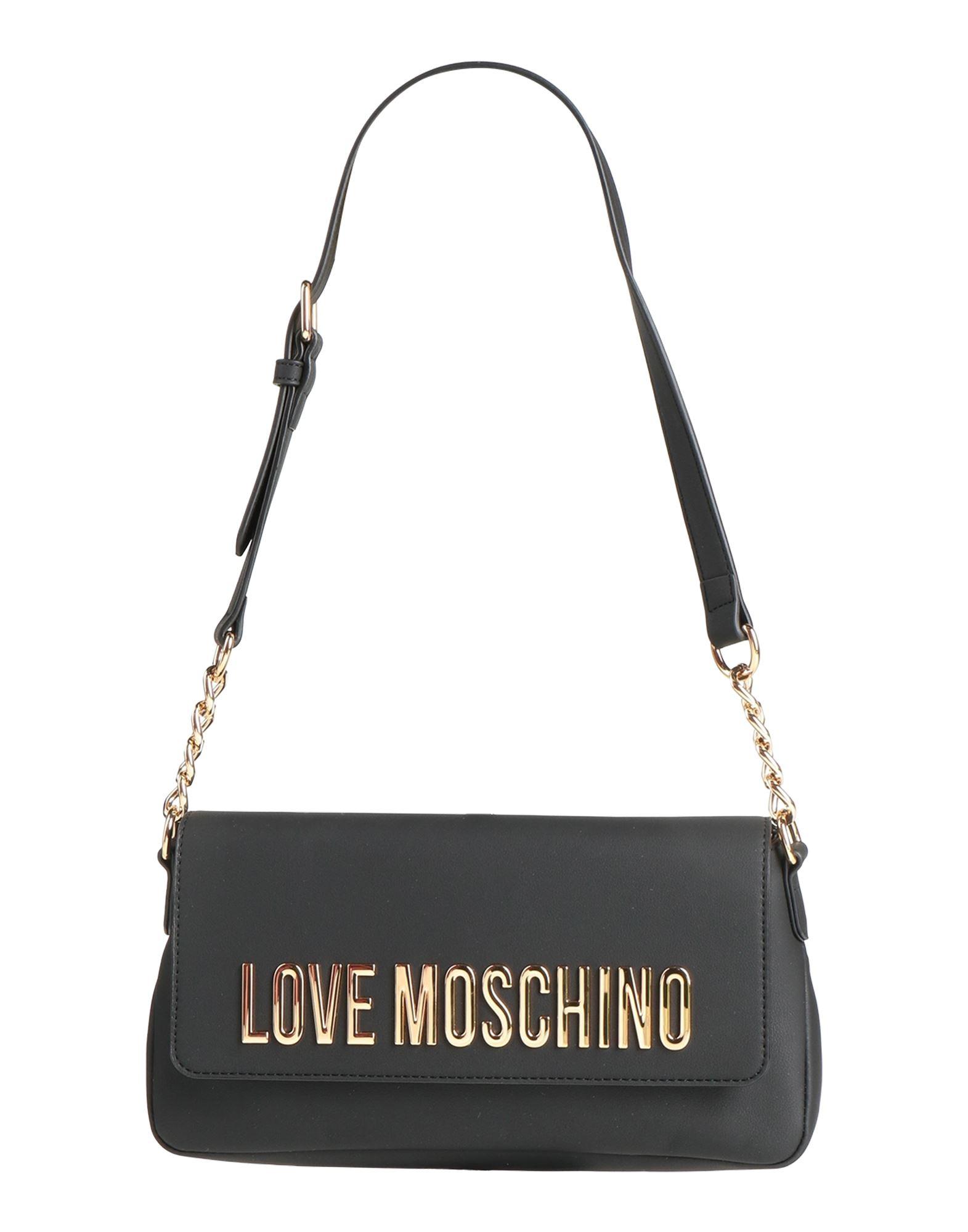 LOVE MOSCHINO: Borsa in pelle sintetica trapuntata con logo - Nero