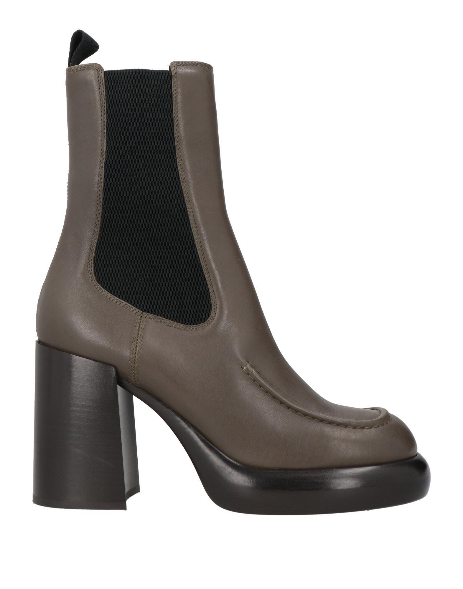 ショートブーツ・ブーティ Burberry FW25 Black leather ankle boots (8042363 A1189) Check and Leather Boots in Black/archive beige - Women