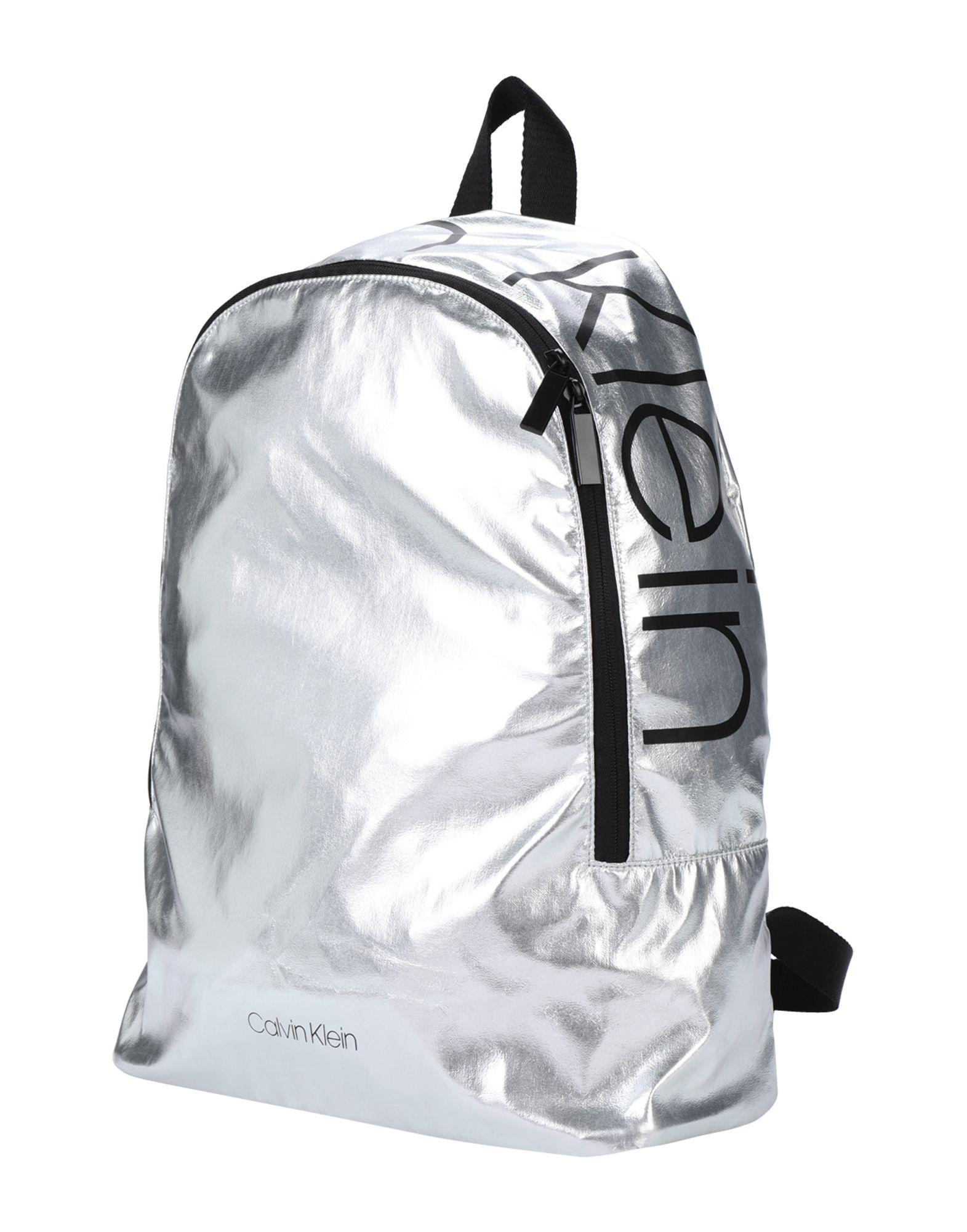 calvin klein backpack silver