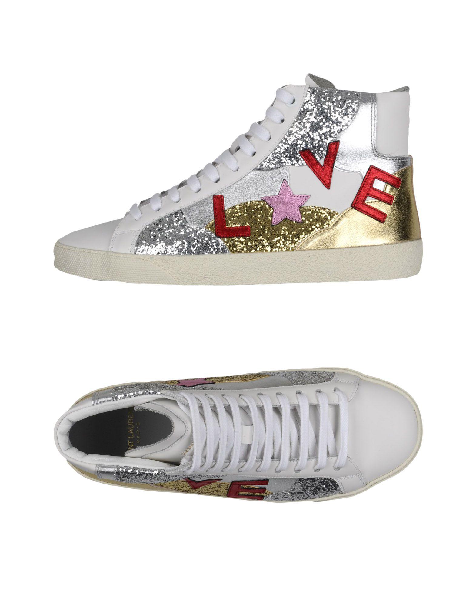Saint Laurent Leather High-tops & Sneakers in White - Lyst