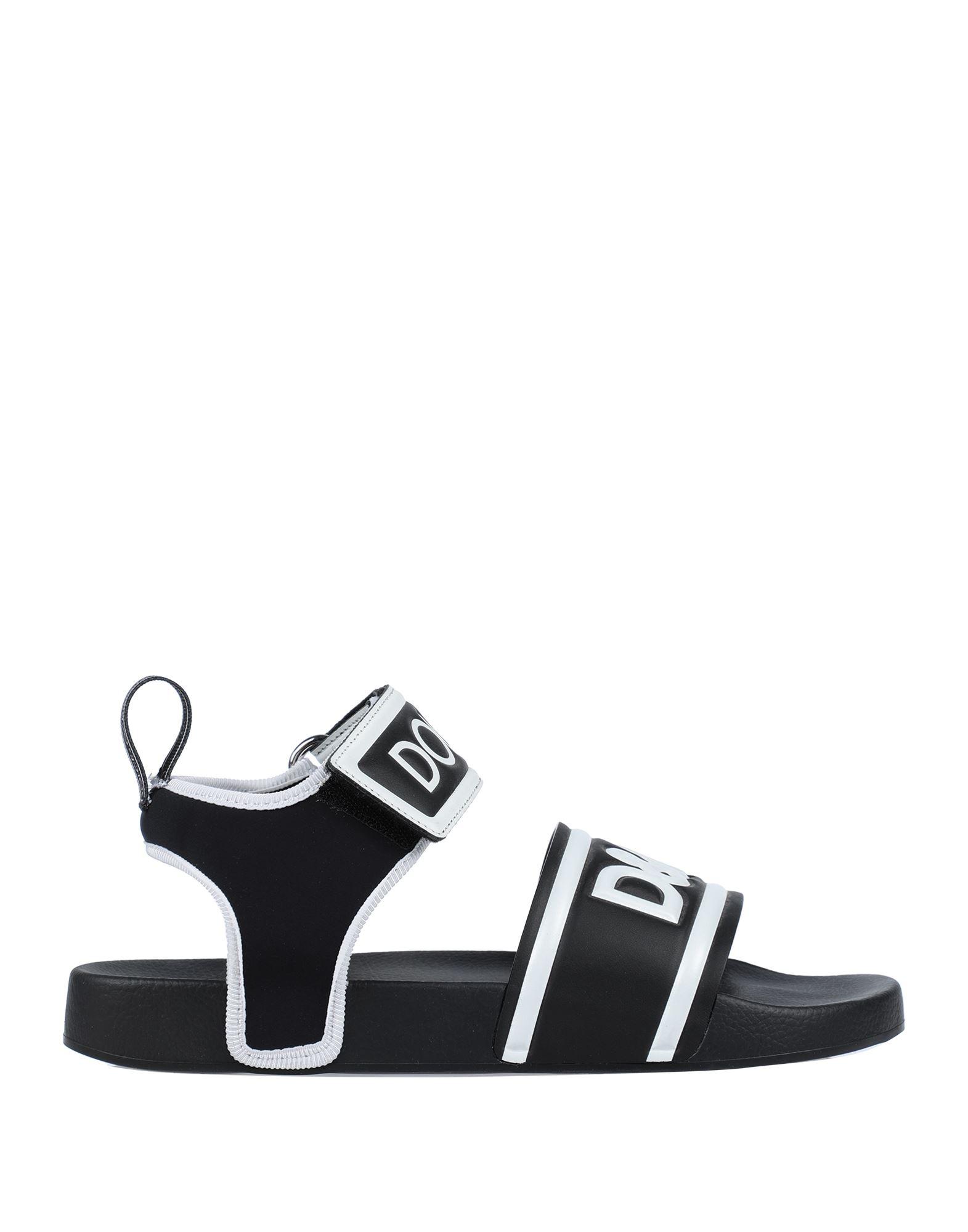 Dolce & Gabbana Rubber Sandals in Black for Men - Lyst