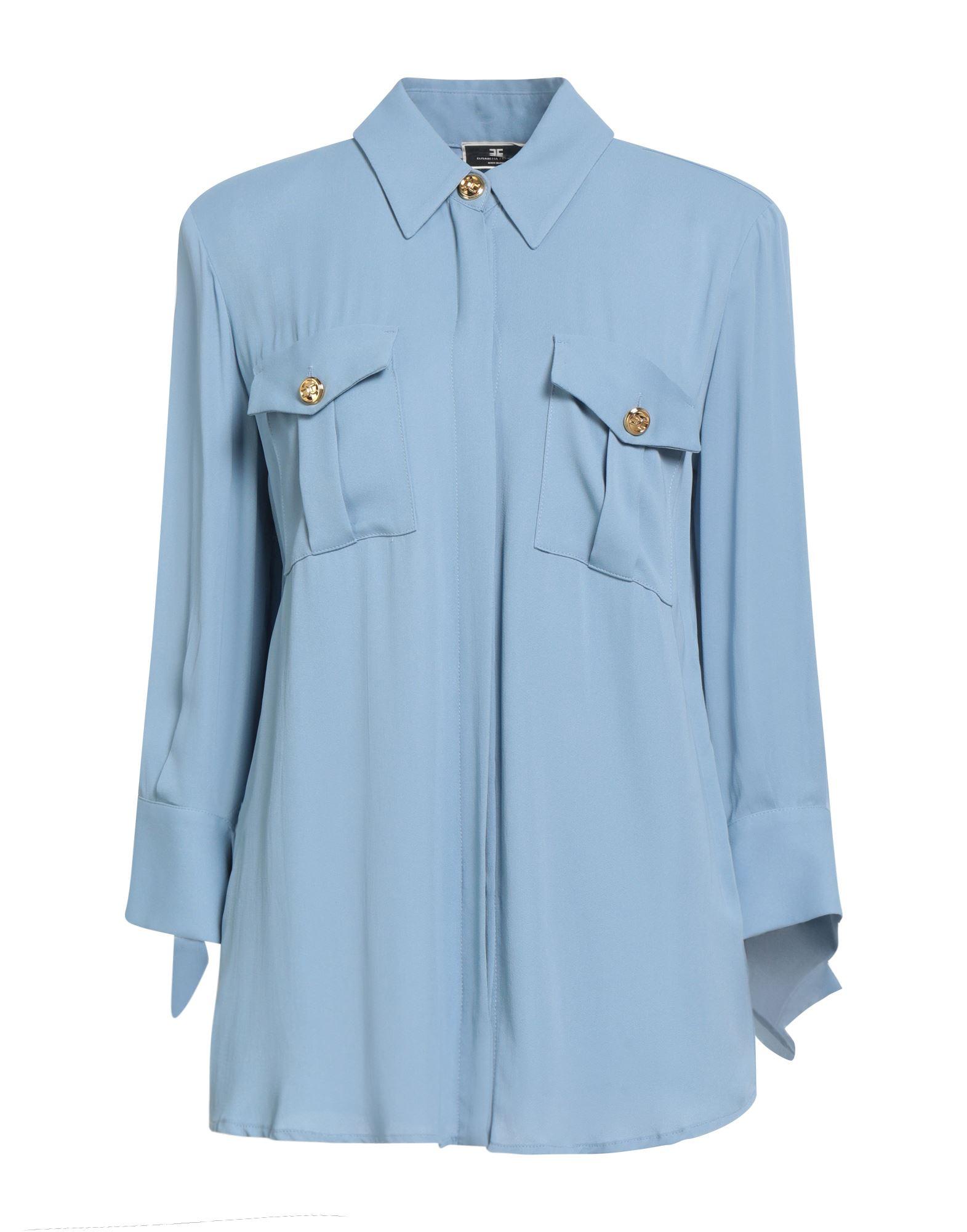 Tシャツ・カットソー ELISABETTA FRANCHI Woman T-Shirt Blue MA030 DC8 Elisabetta Franchi Women's Tops and T-shirts