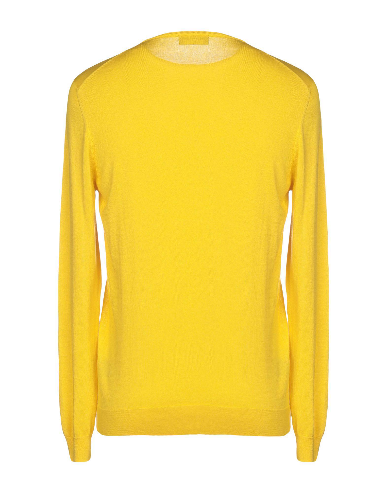 Drumohr Cotton Jumper in Yellow for Men - Lyst