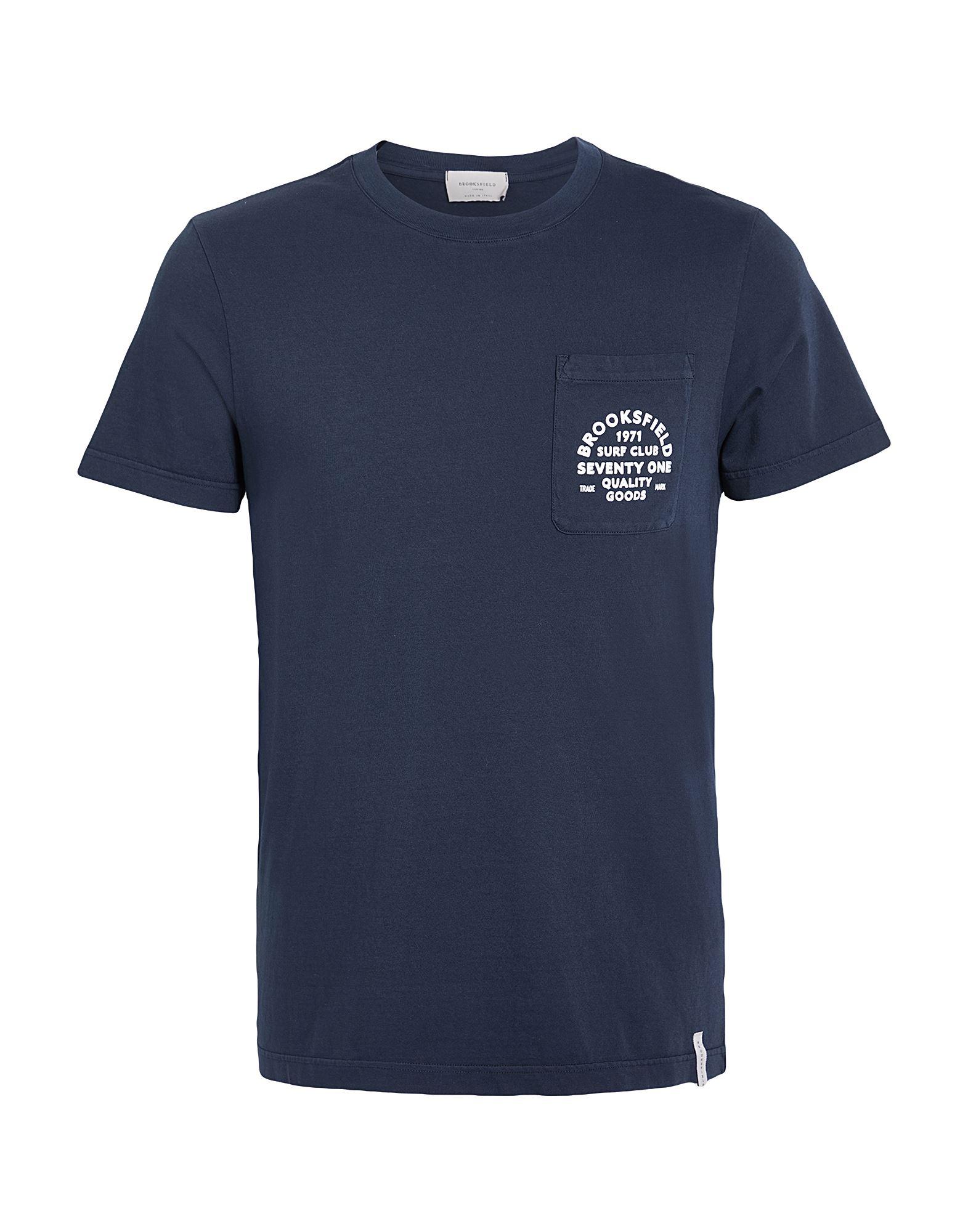 Tシャツ・カットソー BROOKSFIELD Men T Shirts 203CB005 0300 BLACK Brooksfield T-shirts for Men | Online Sale up to 76% off | Lyst