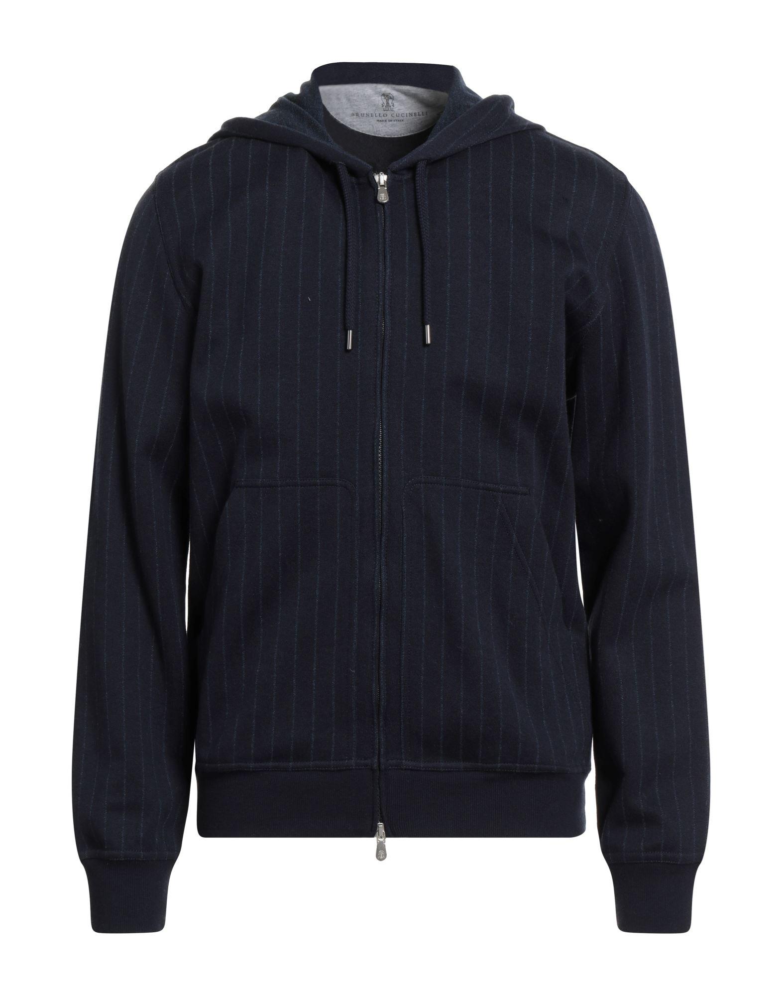 パーカー・フーディ BRUNELLO CUCINELLI Cotton fleece topwear with zip and hood BRUNELLO CUCINELLI Logo-Embroidered Ribbed Cotton Zip-Up
