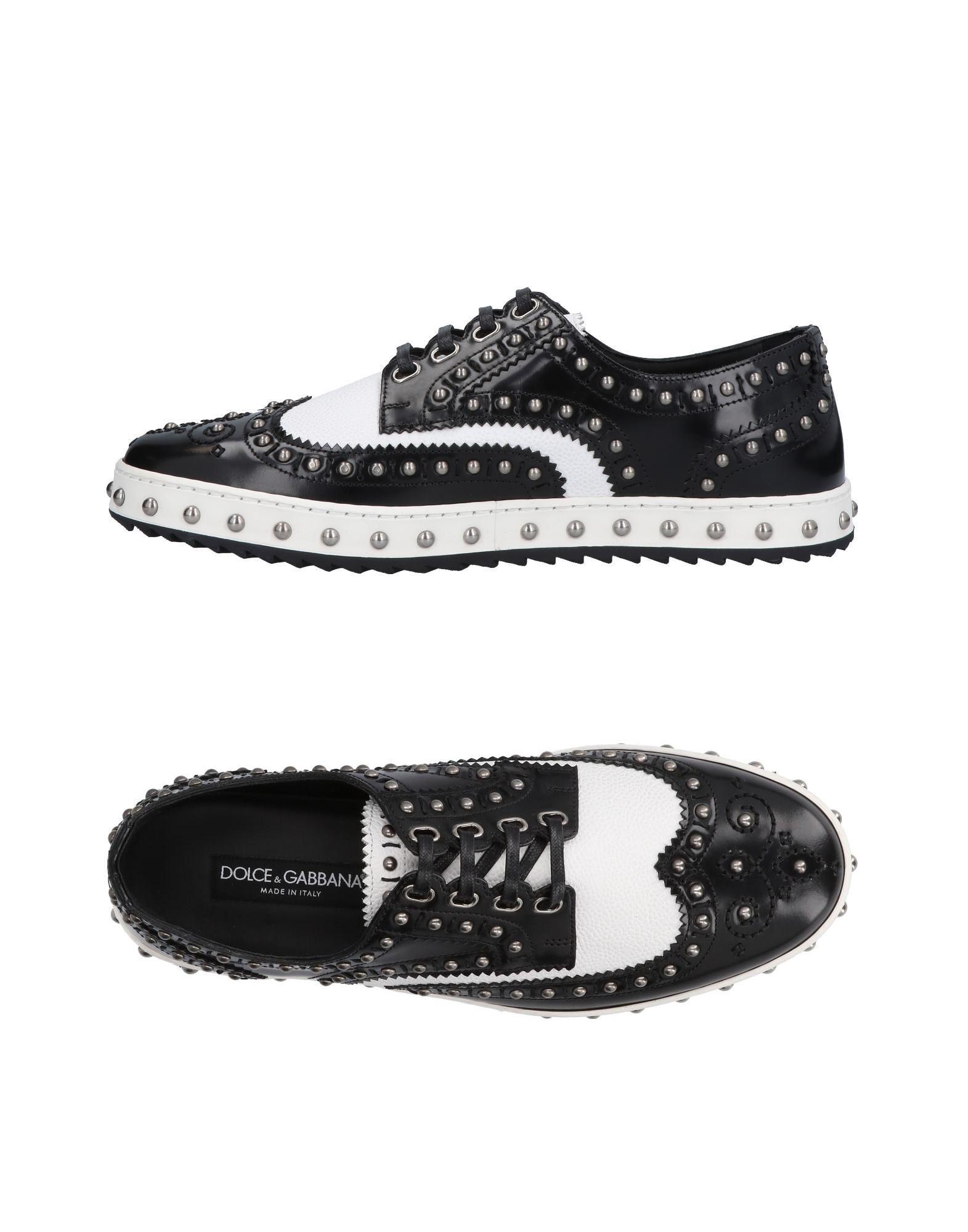 Dolce &amp; Gabbana Leather Laceup Shoe in Black for Men Lyst