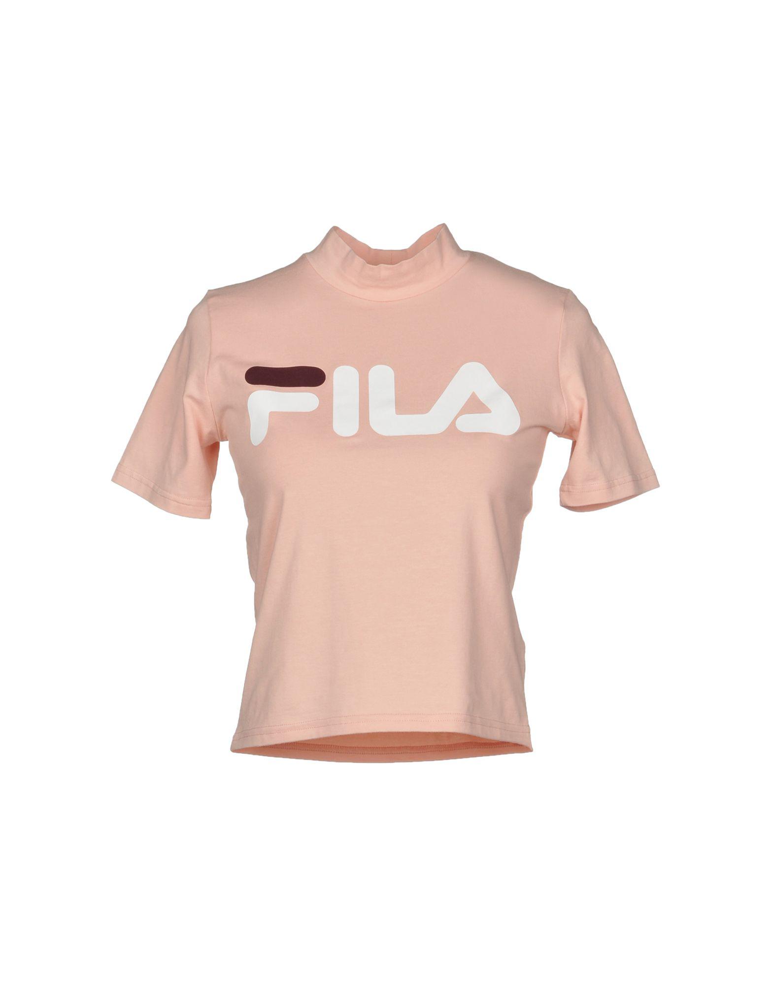 Fila T-shirt in Pink | Lyst