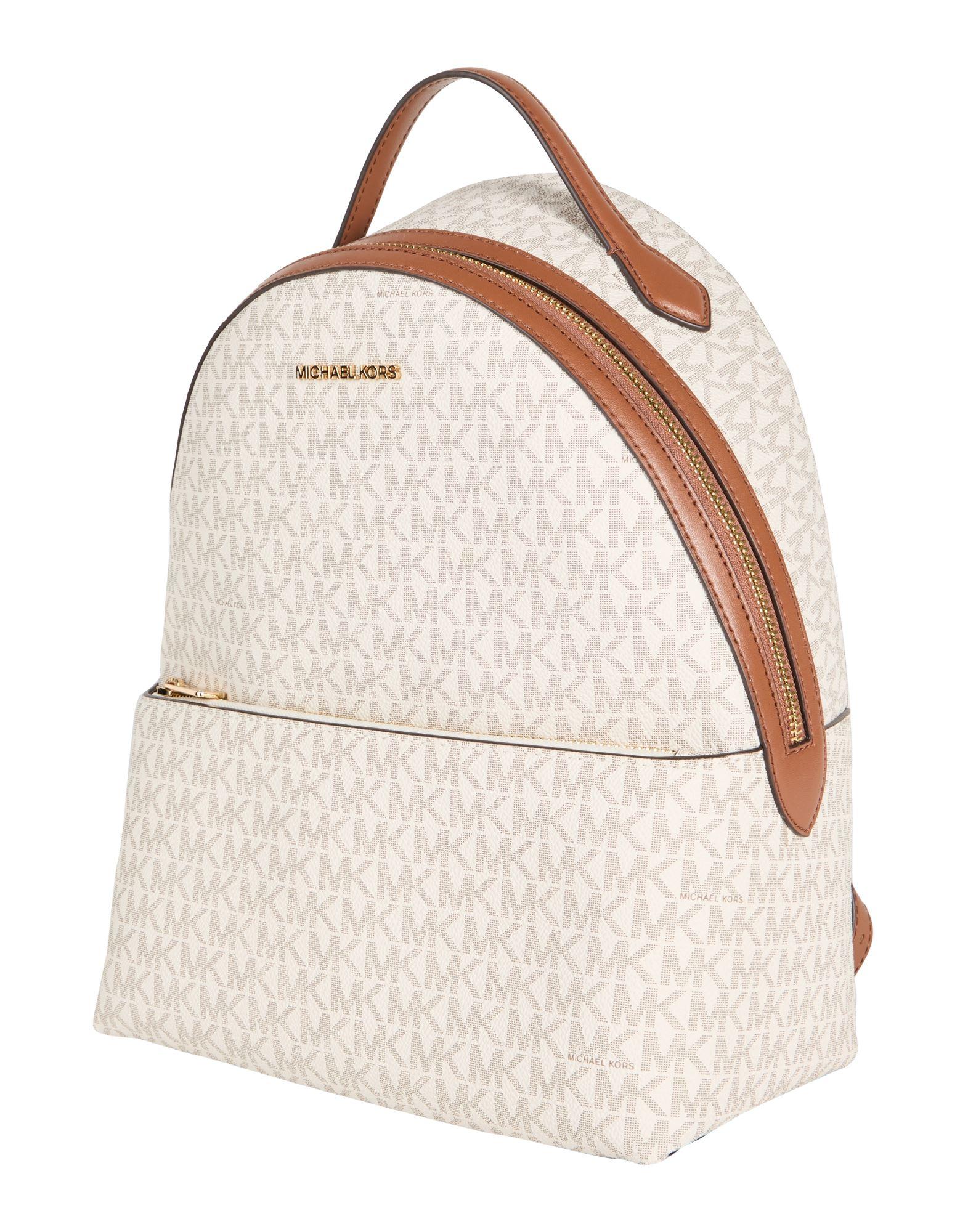 バックパック・リュック Michael Kors Woman Backpack Ivory 30T5GTNB2B 149 Michael Michael Kors Medium Jacquard Backpack | Neutrals