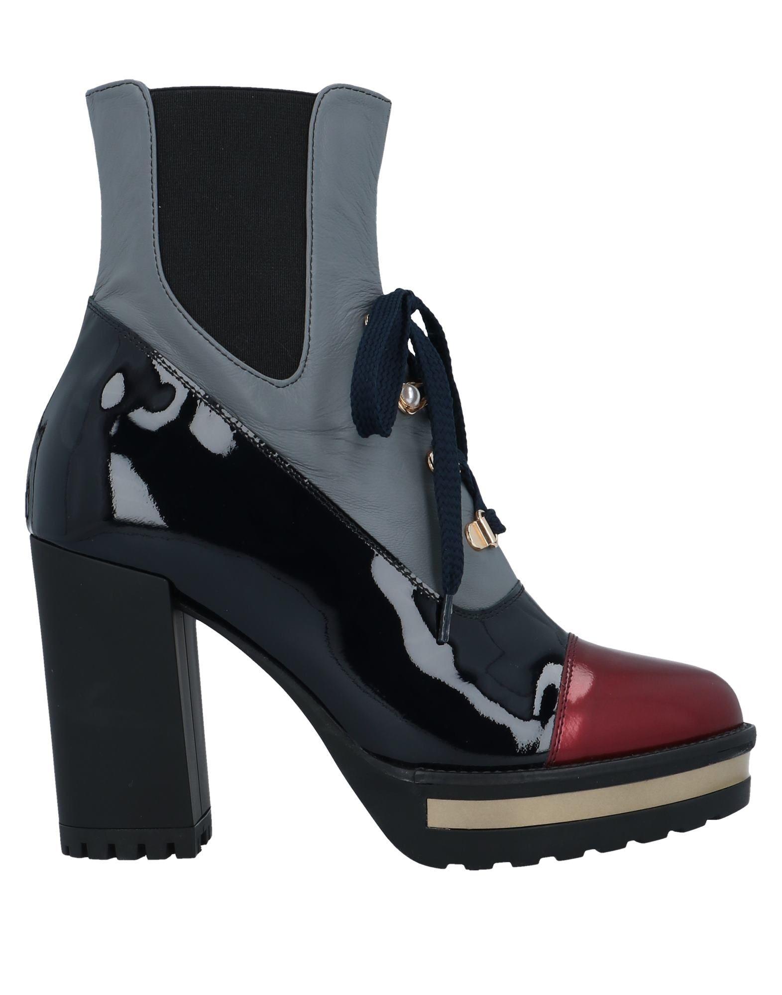 Loretta Pettinari Leather Ankle Boots in Grey (Gray) - Lyst