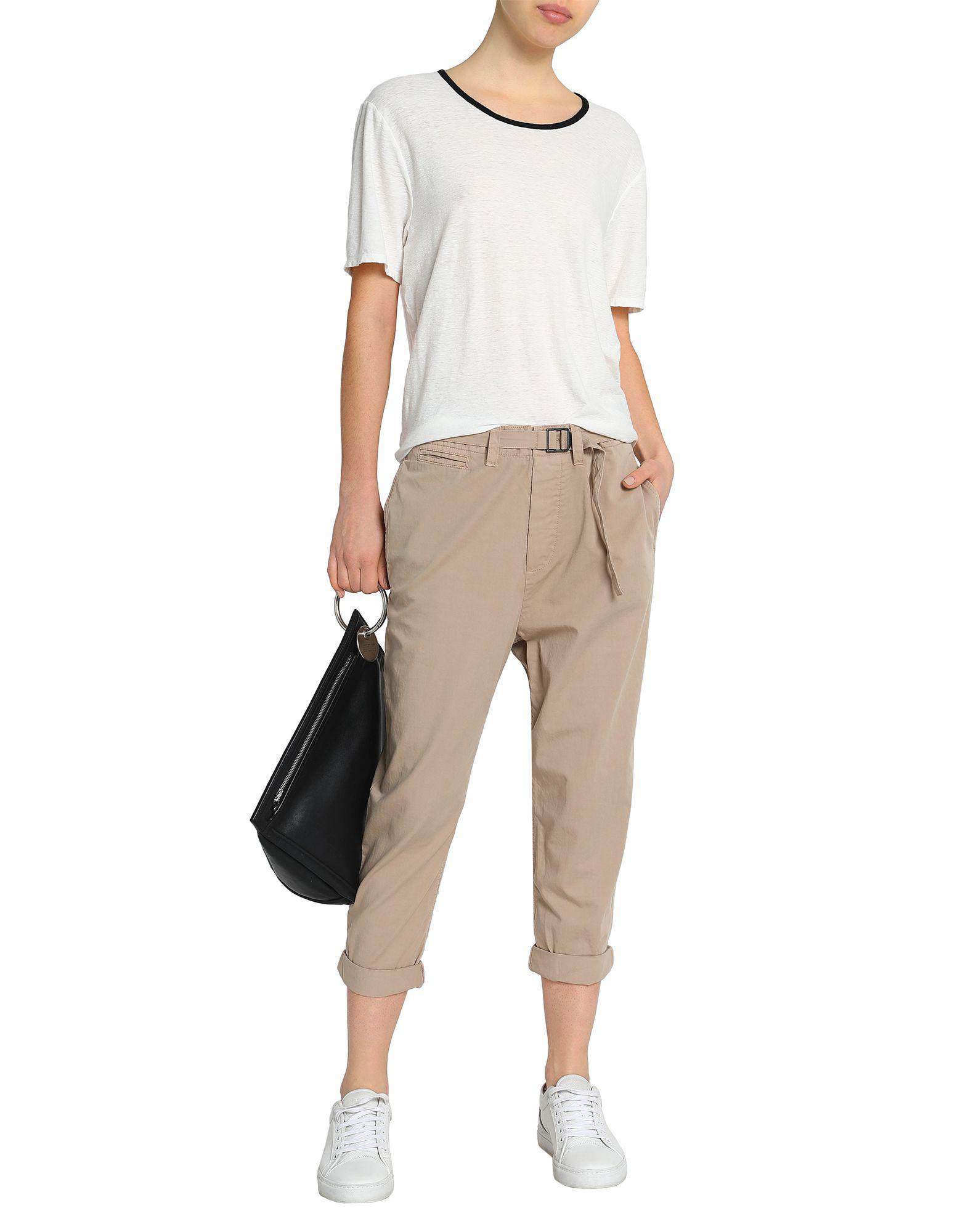 James Perse Cotton 3/4-length Short in Beige (Natural) - Lyst