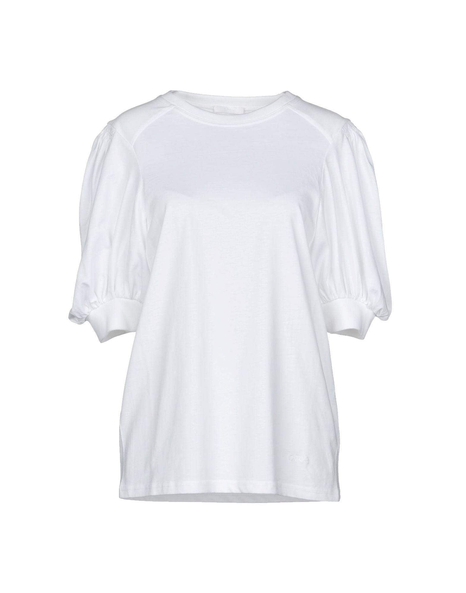 Chloé Cotton T-shirt in White - Lyst