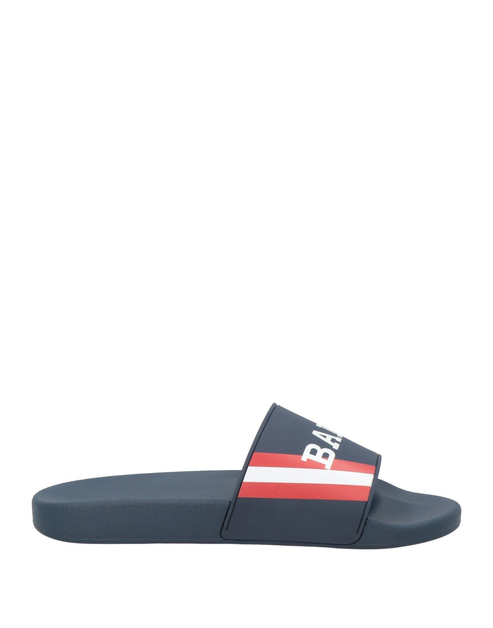 Bally White Slides with Blue, Red and Yellow Logo Banner Bally Sandals and Slides for Men | Online Sale up to 72% off  main image 4