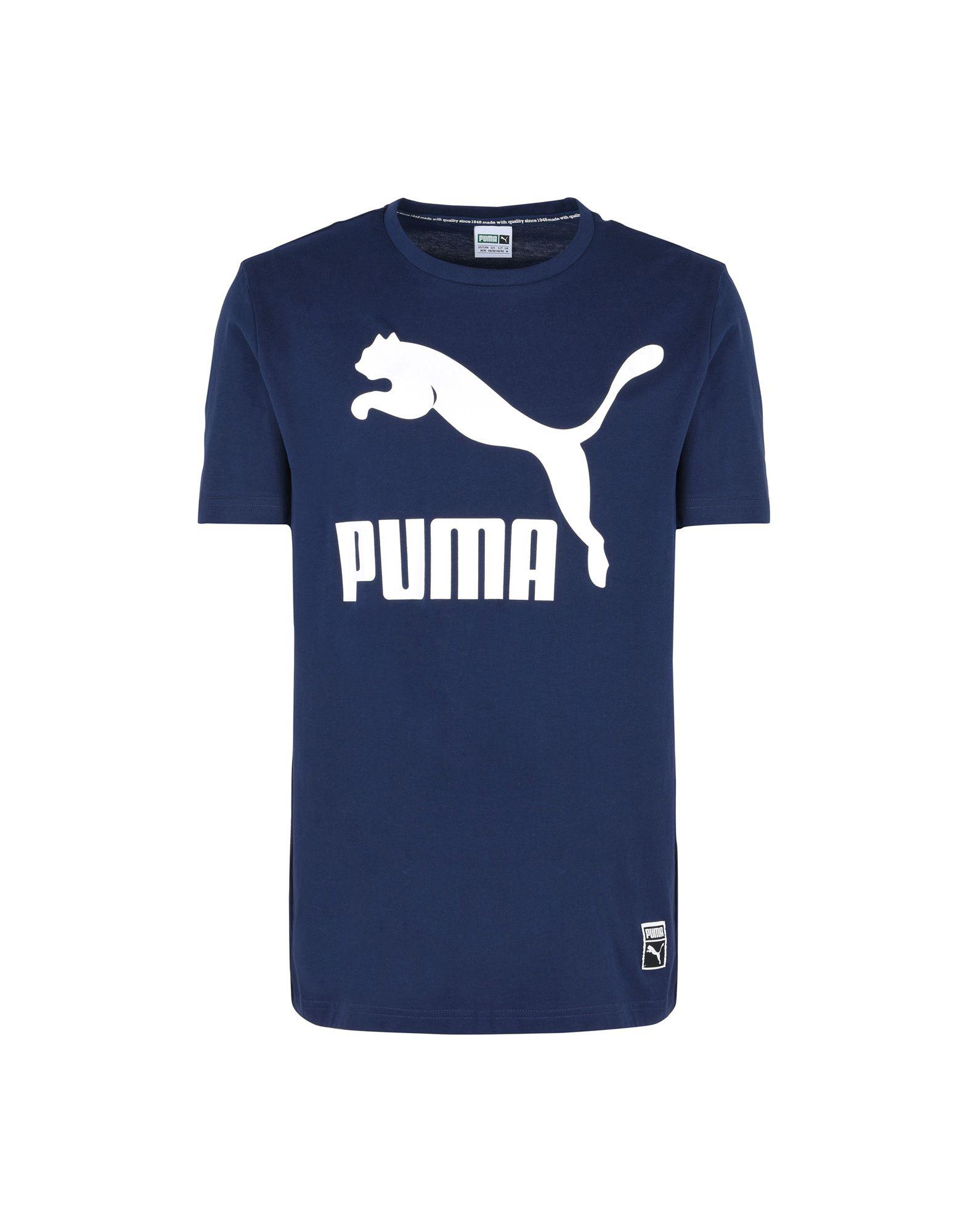 PUMA Cotton T-shirt in Dark Blue (Blue 