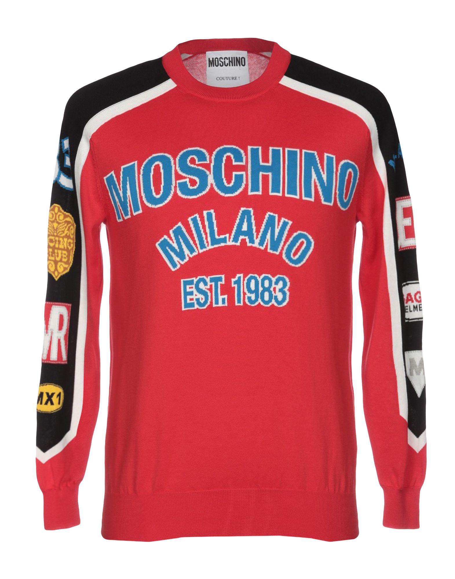 Moschino Cotton Sweater in Red for Men Lyst