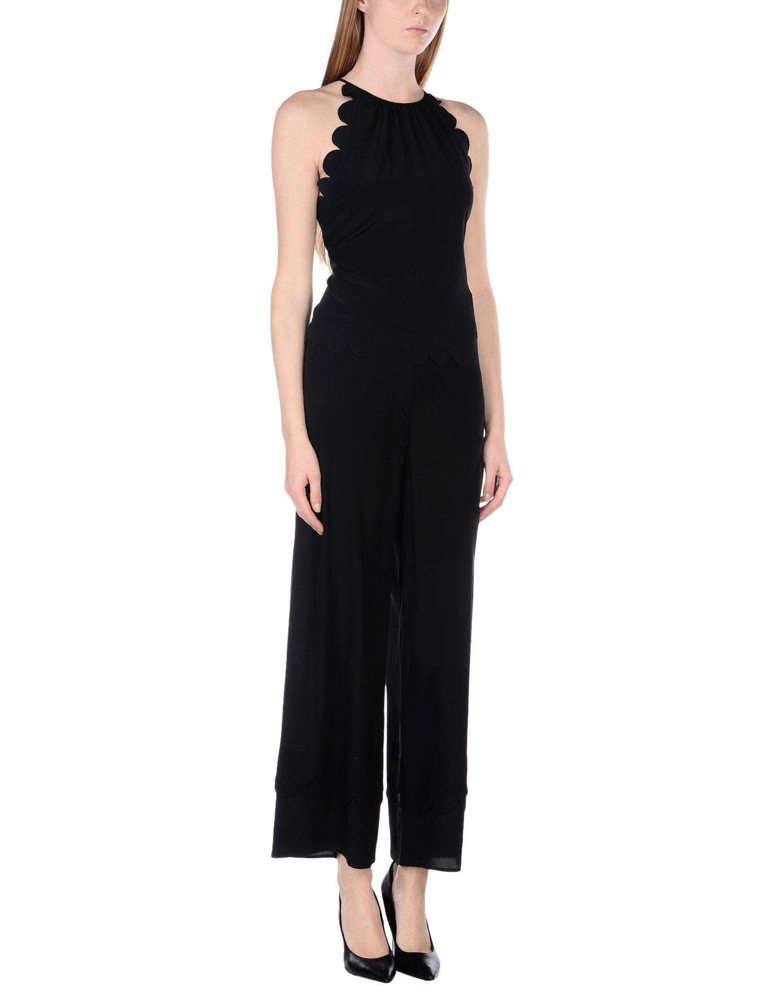 red and black jumpsuit