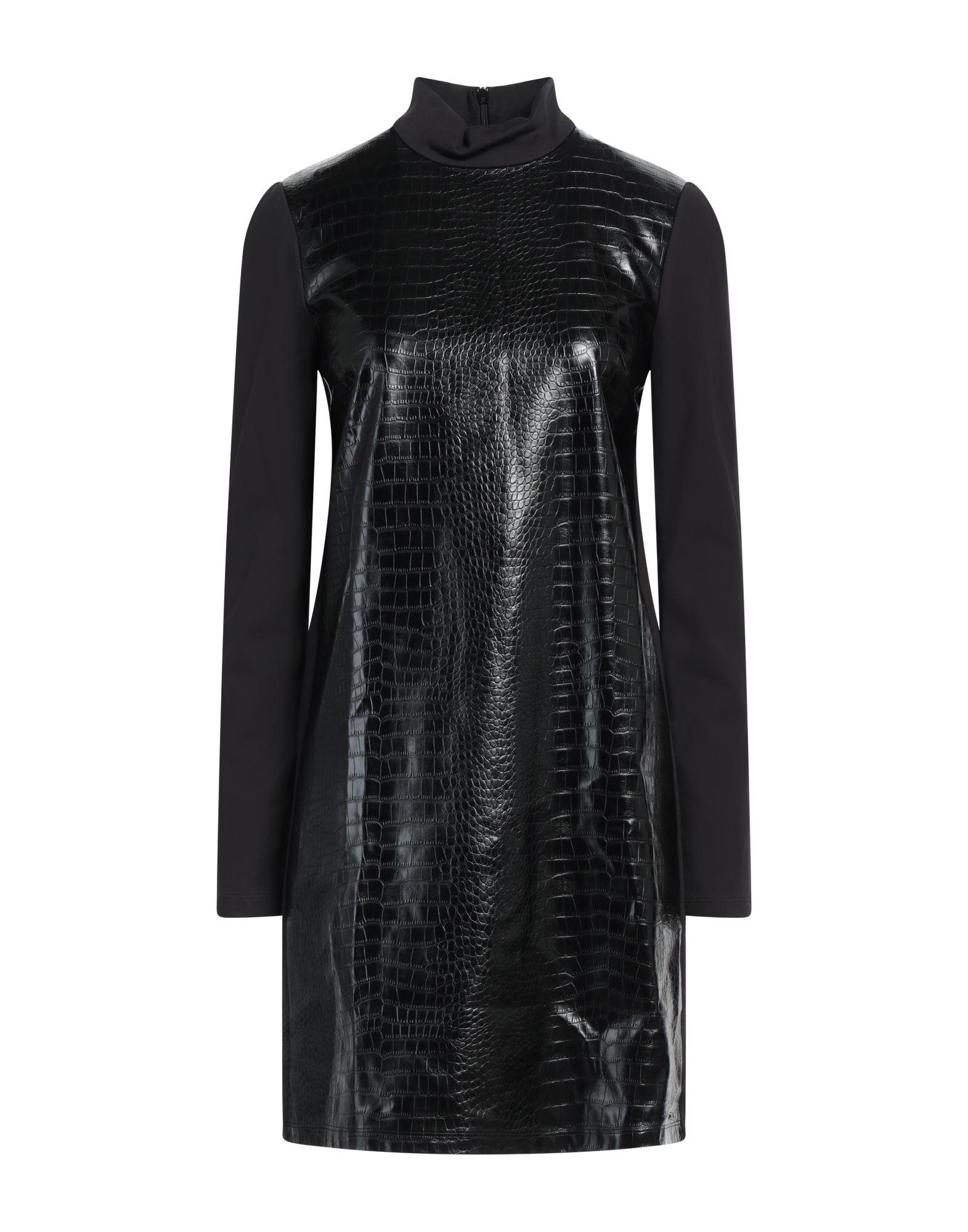 armani exchange black leather dress Armani Exchange | Dresses | Armani Exchange Womens Black Faux Leather Mini Dress