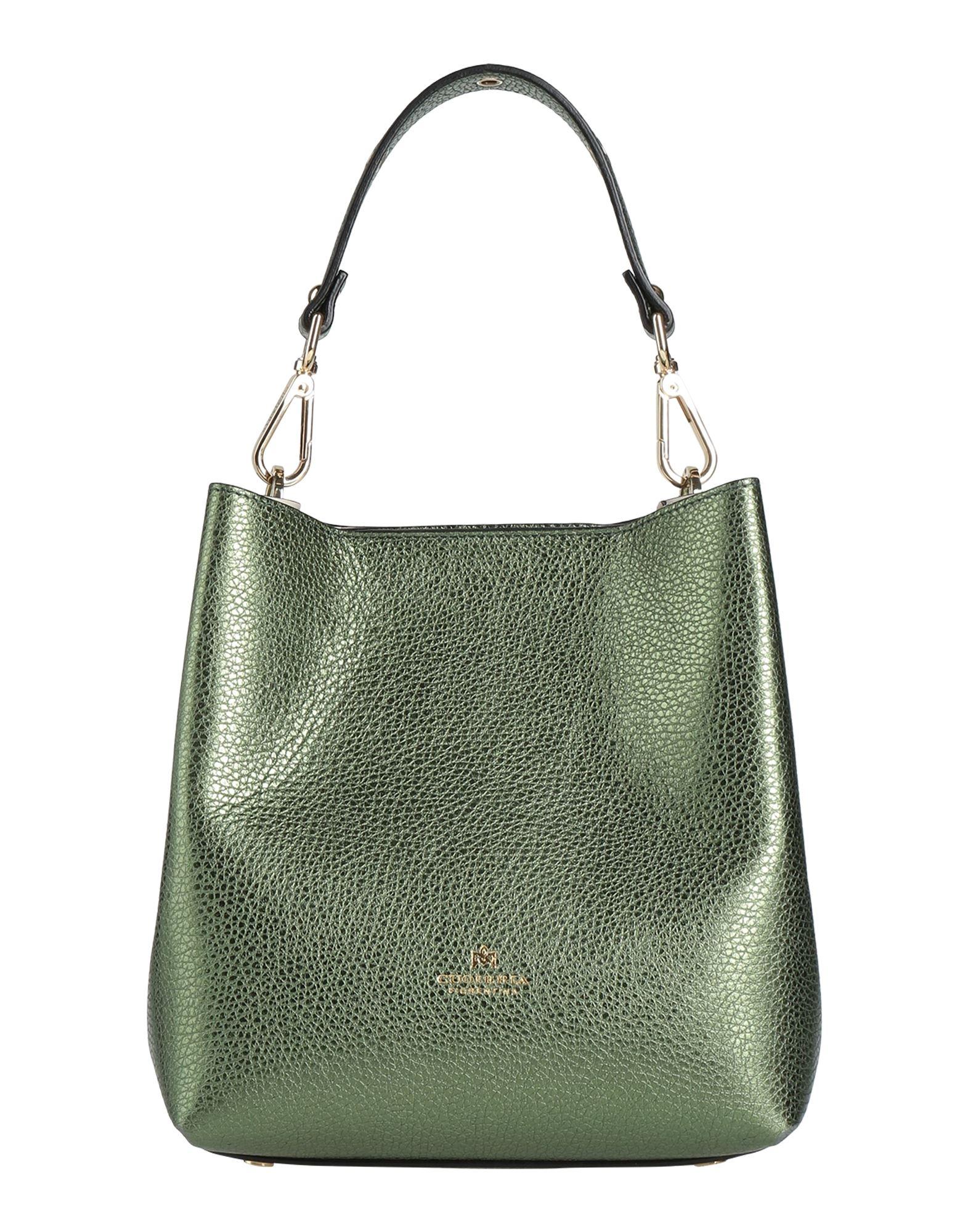 Cuoieria Fiorentina Italy Leathsr Green and Brown Shoulder Bag Cuoieria Fiorentina Leather Shoulder Bags for Women for sale  main image 3