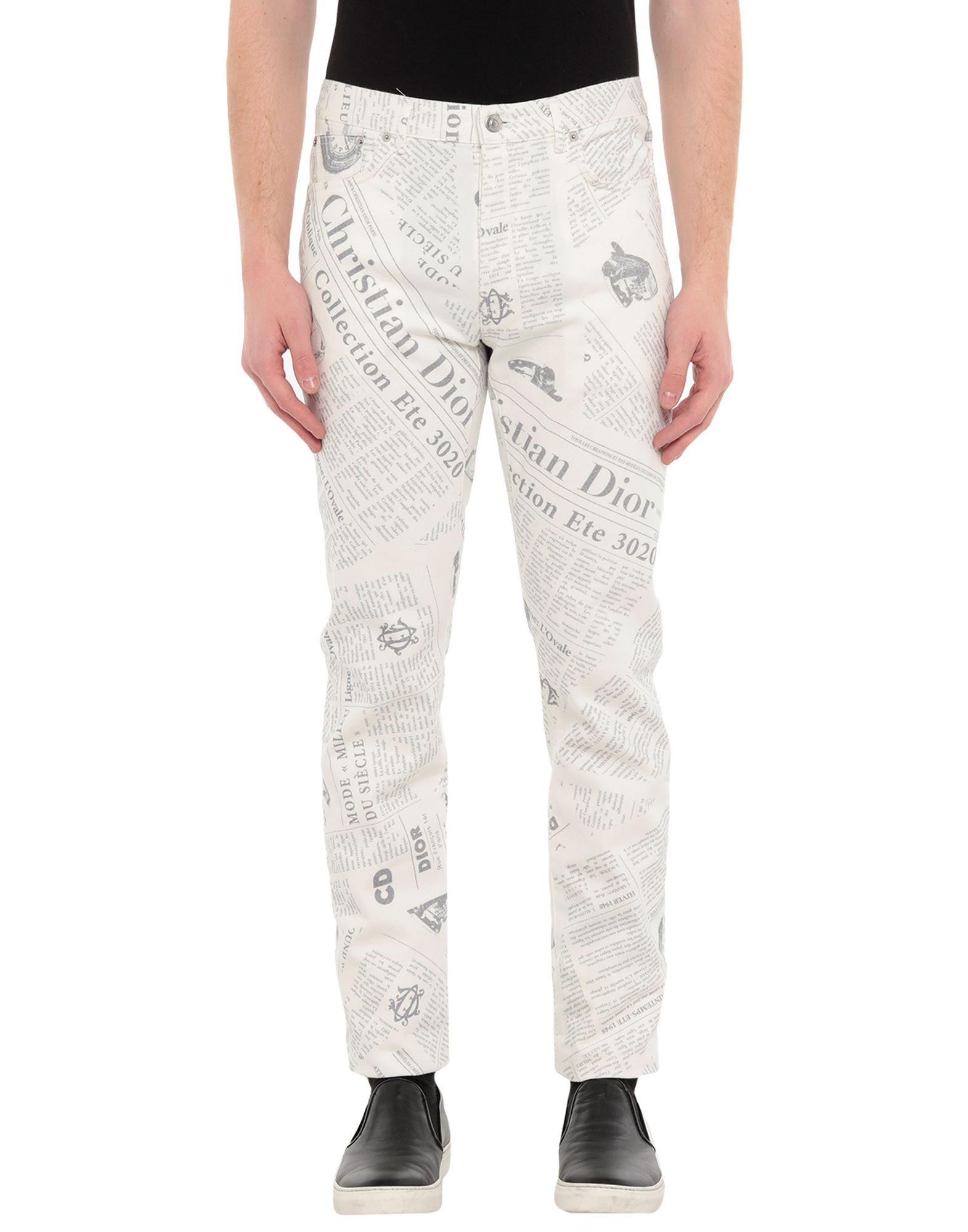 Dior Homme Paint White Denim Pants