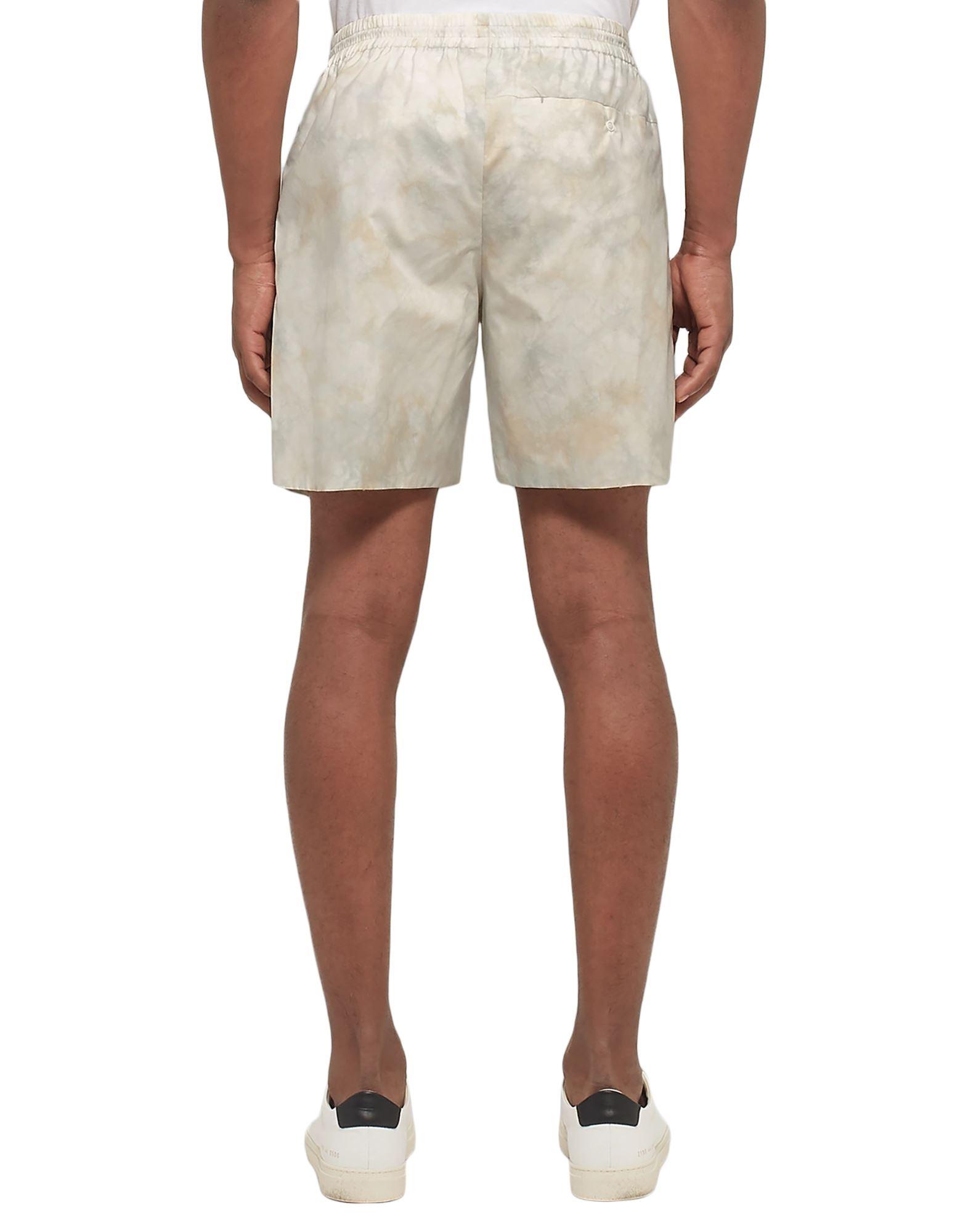 AURALEE Cotton Bermuda Shorts in Ivory (White) for Men - Lyst