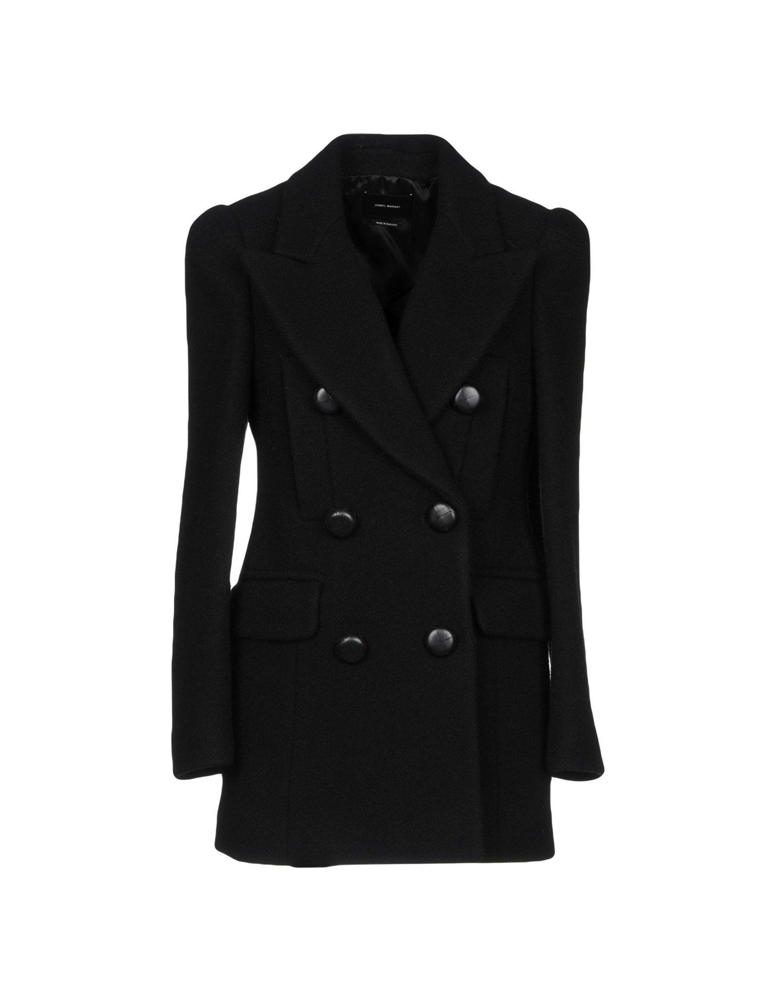 Isabel Marant Tweed Coat in Black - Lyst