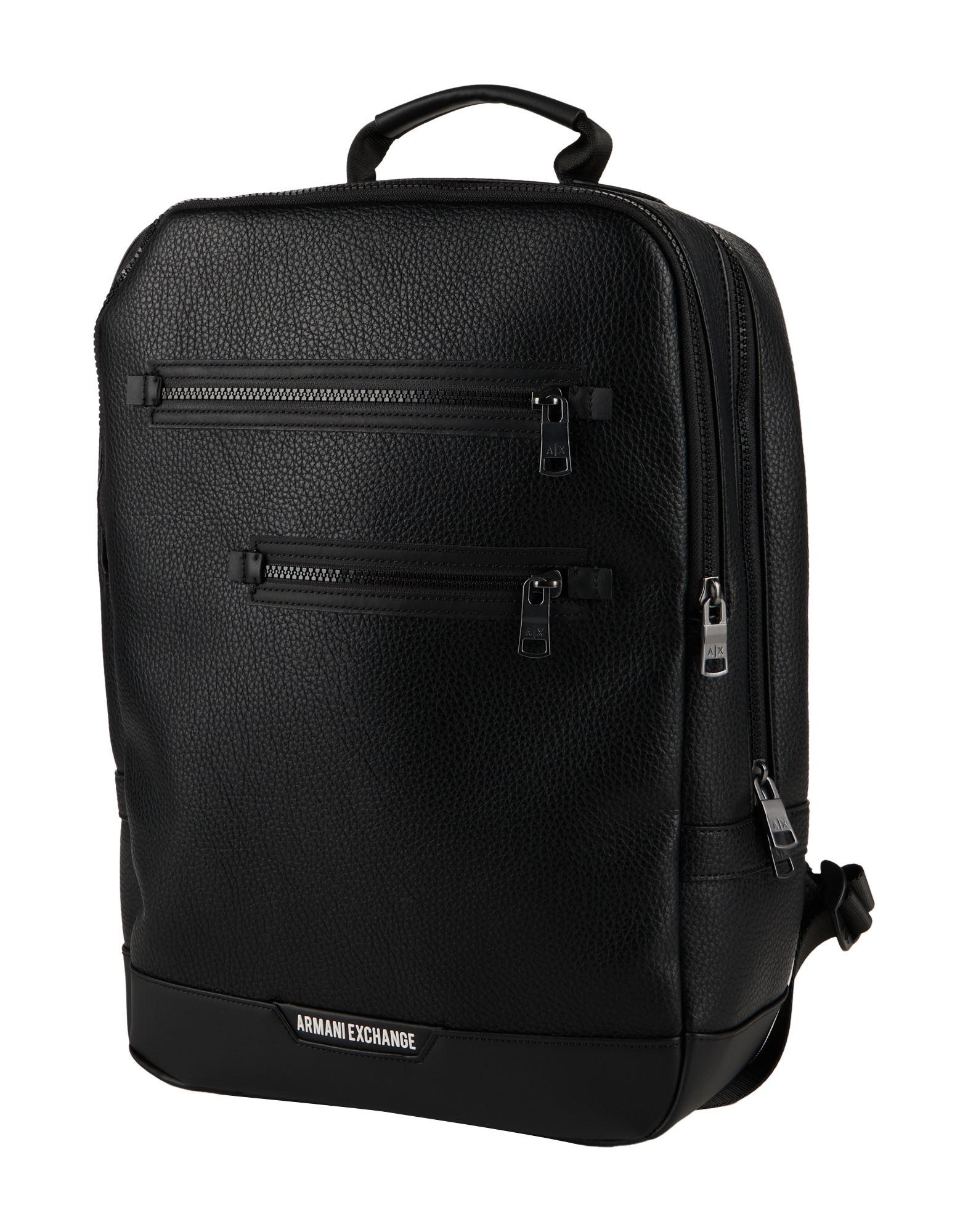 armani exchange nappa leather backpack Men's Black with Logo Pavidas This backpack features a minimalist silhouette crafted from a smooth technical fabric Armani Exchange Backpack Black |