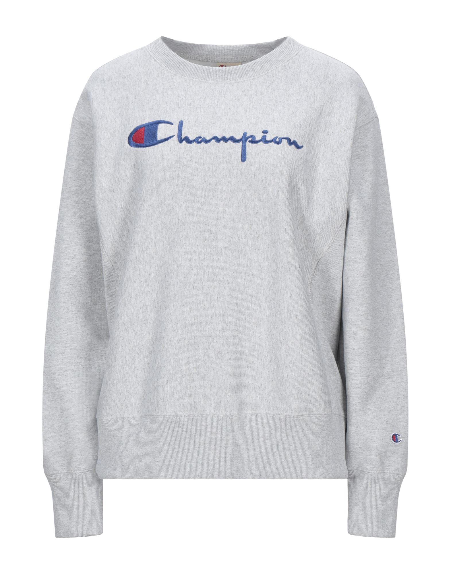 Champion Fleece Sweatshirt in Light Grey (Gray) - Lyst