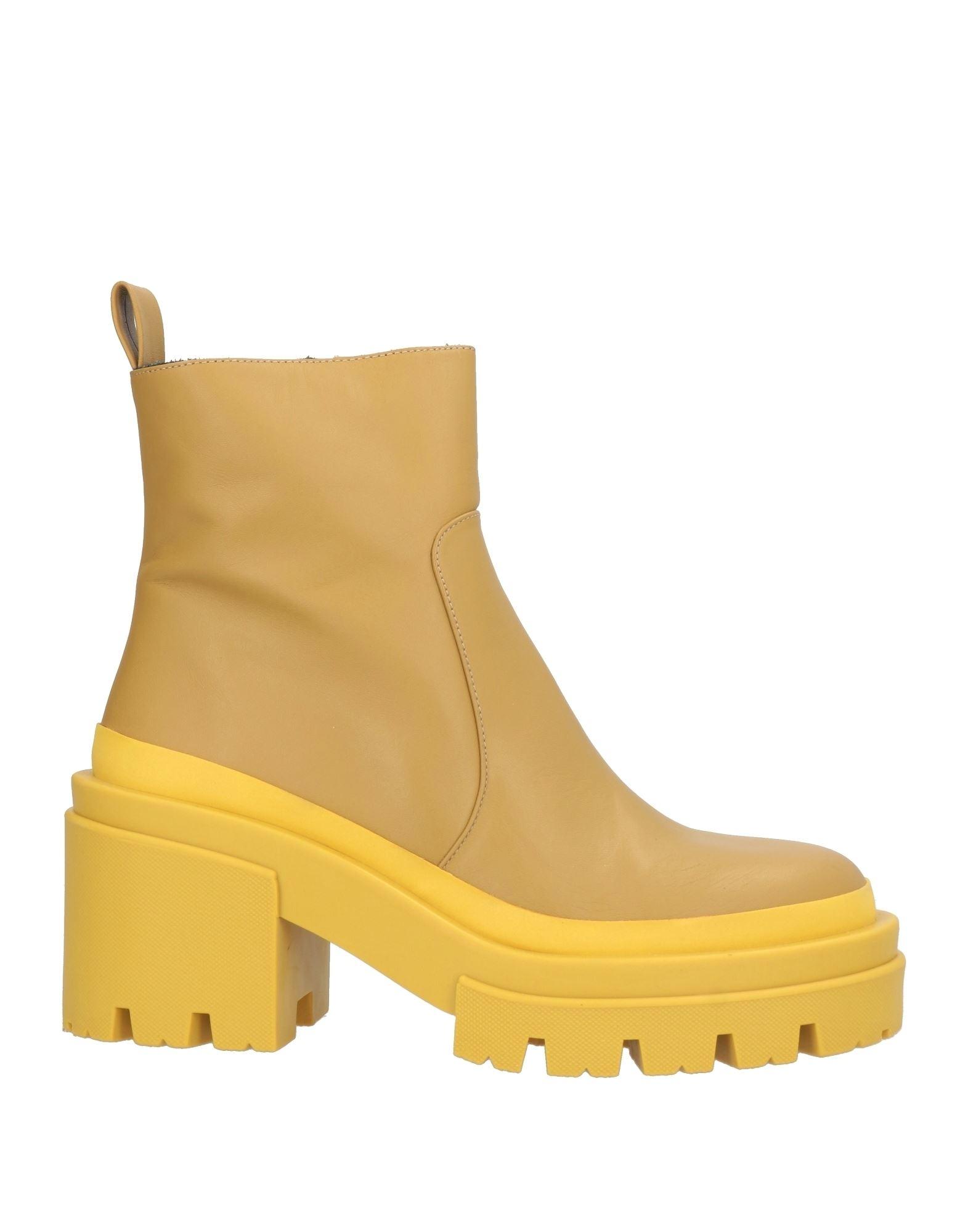 Stiefeletten Ankle Boots Damen GrÃ¼n Senf Stiefeletten Damen