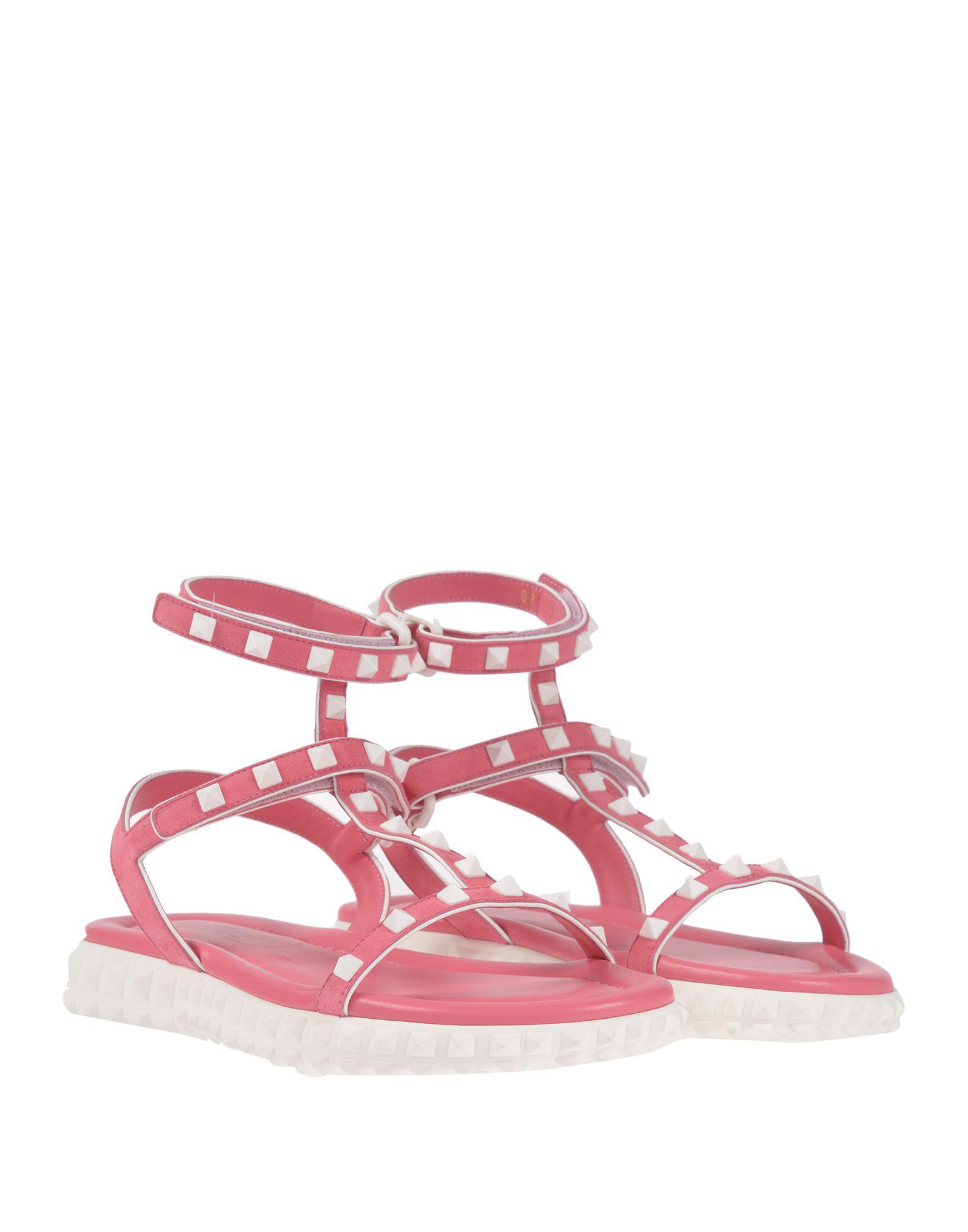 Valentino Garavani Leather Sandals in Pink - Lyst