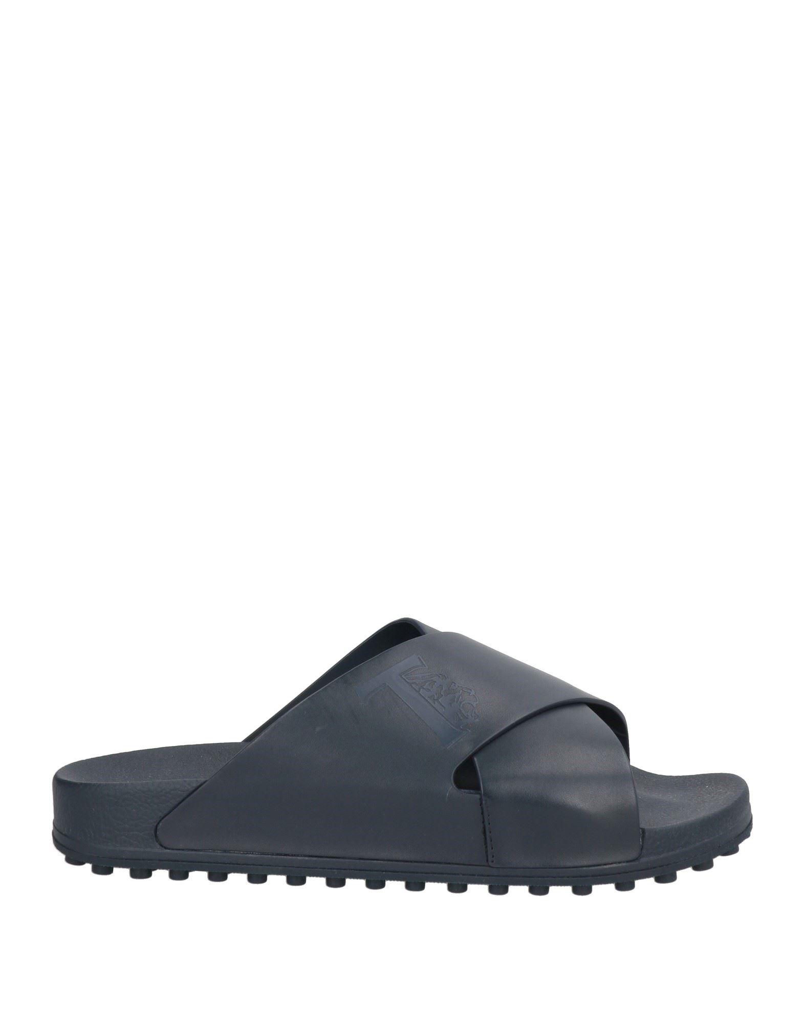 Blue Tods Slide Sandals with Embossed Logo TOD main image 2