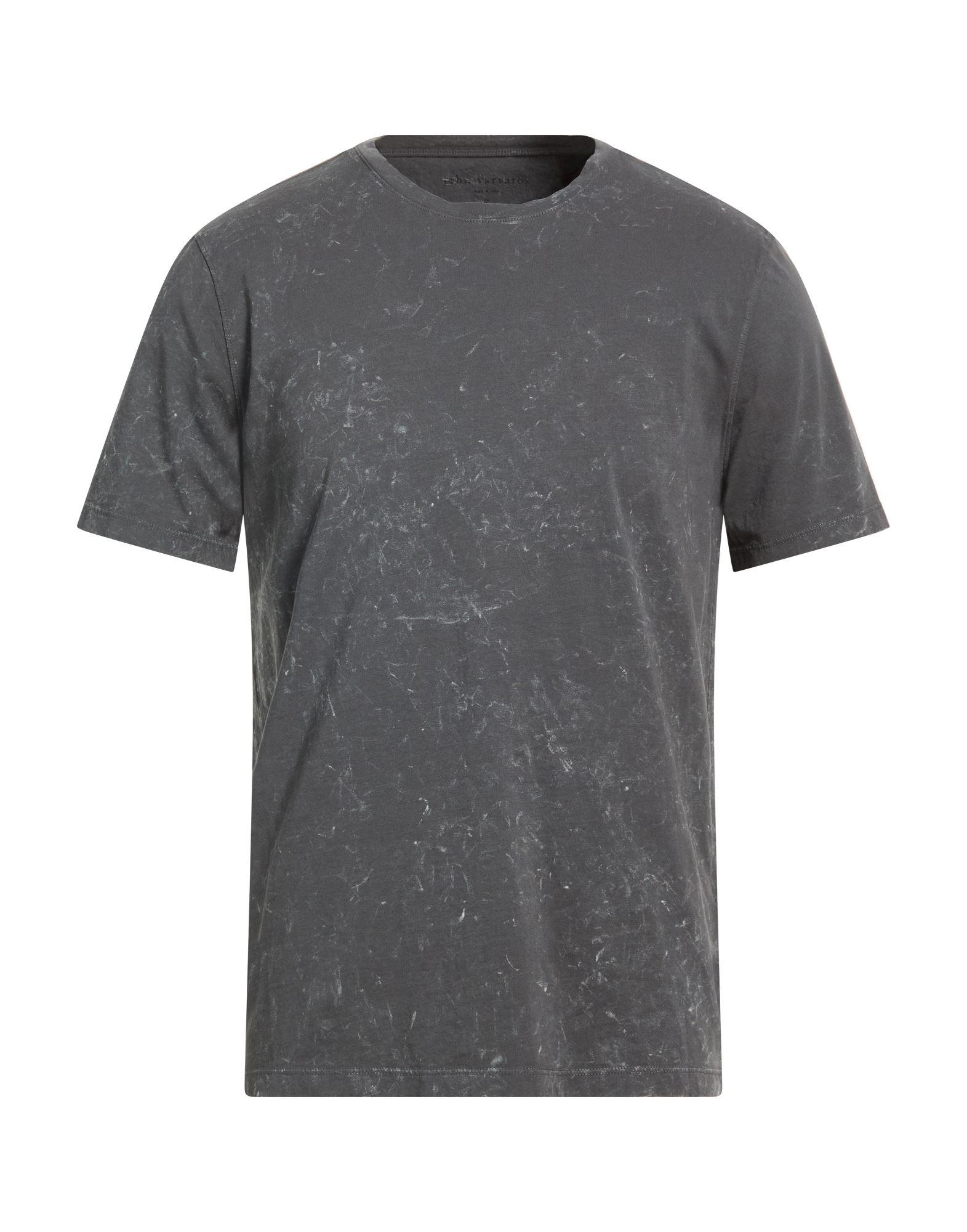 T-shirt Sicilia in cotone scollo a V, colore AY, bordi grezzi T-shirt Sicilia in cotone scollo a V, colore AY, bordi grezzi