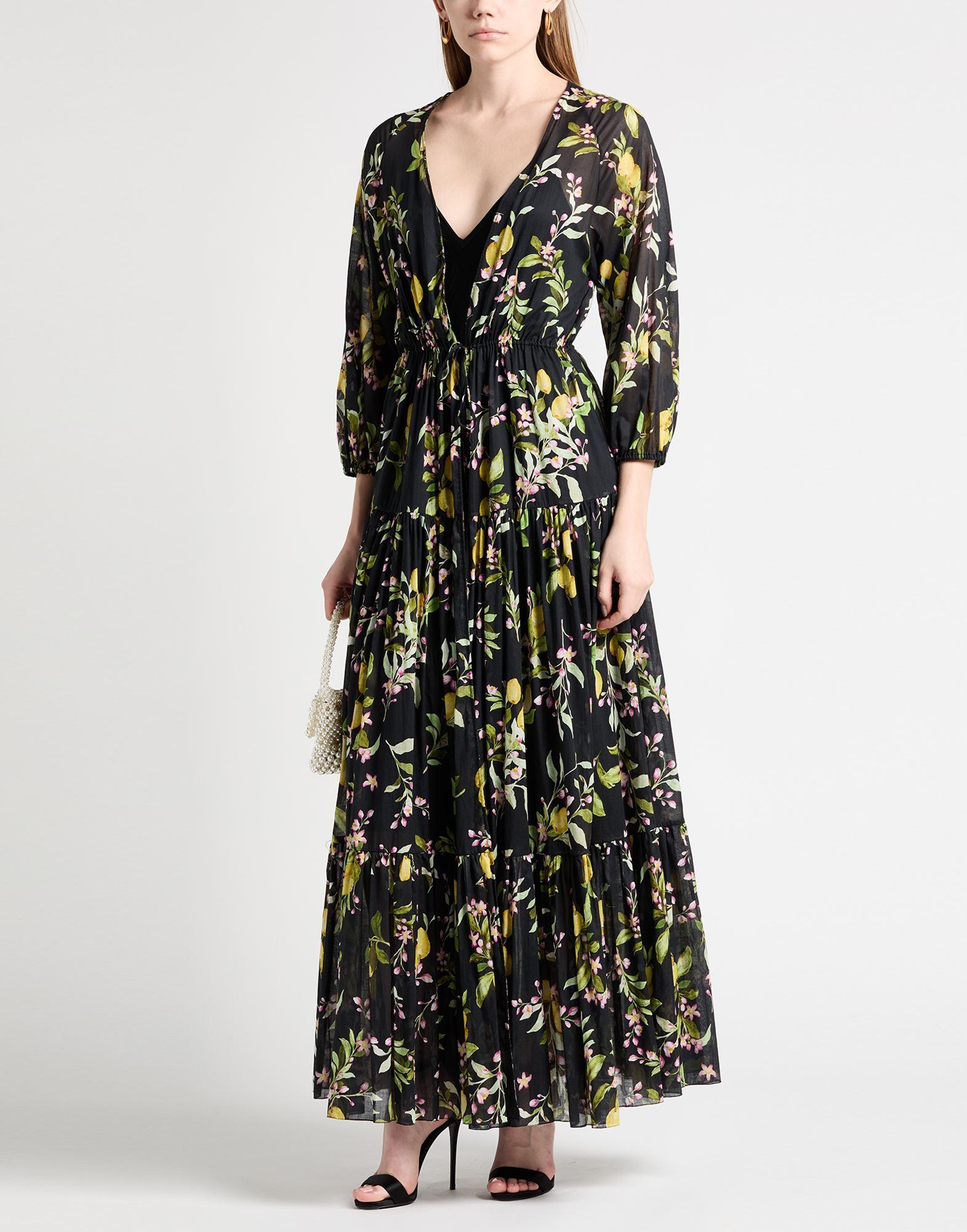 Giambattista Valli Maxi Dress Cotton in Black | Lyst