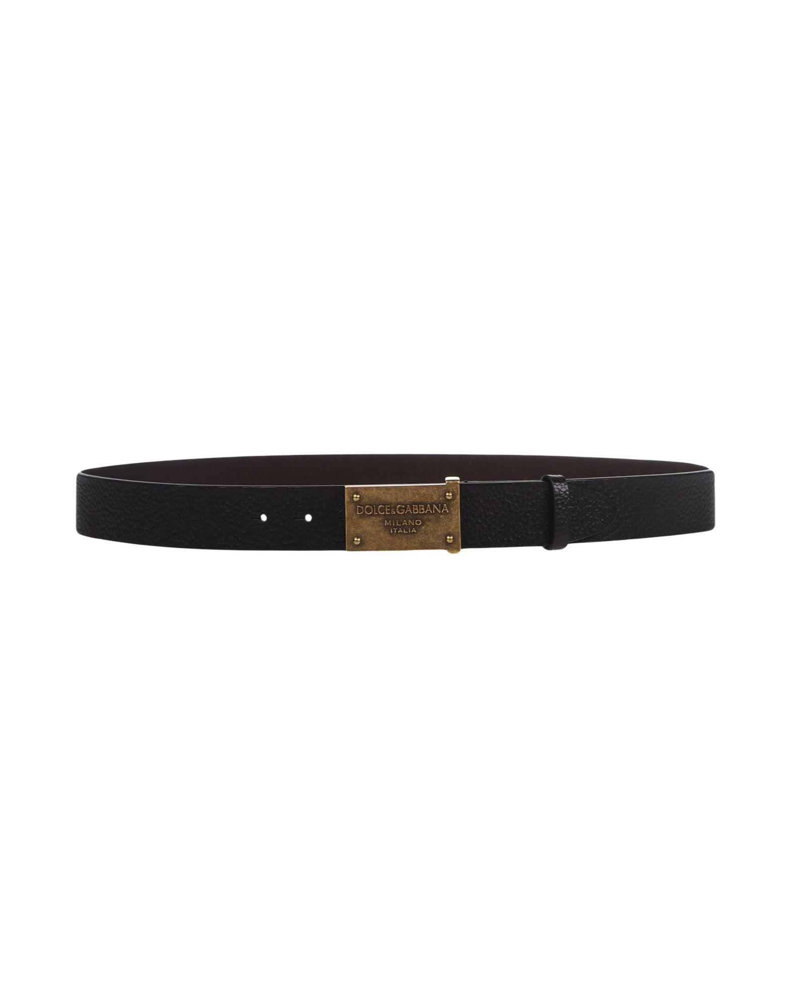 Dolce & Gabbana Leather Belt in Dark Brown (Brown) for Men - Lyst