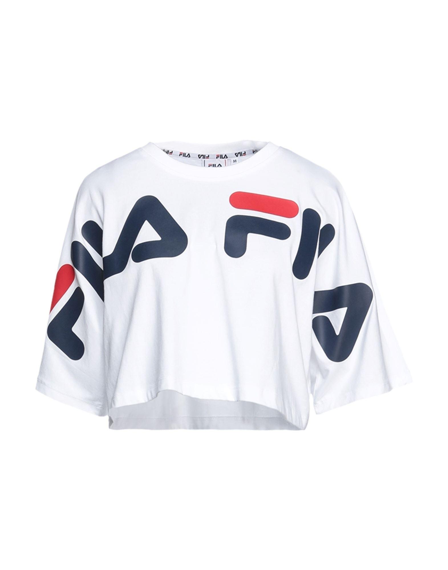 Fila Cotton T-shirt in White | Lyst 