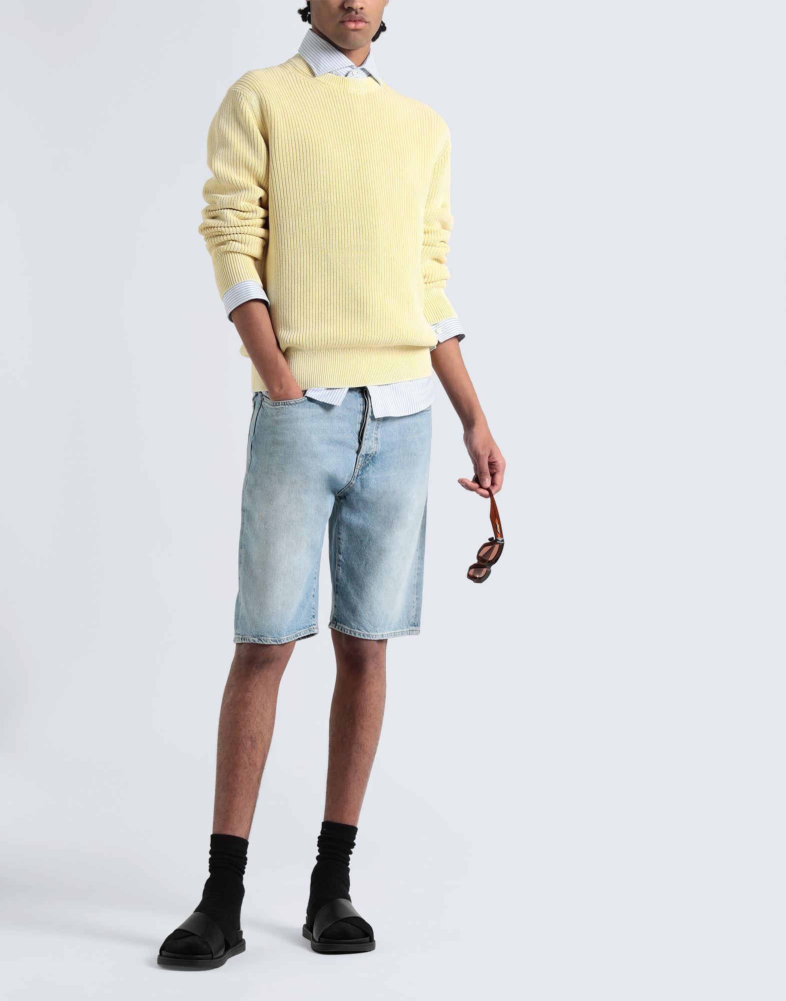 COS Stone-washed Knitted Sweater in Yellow for Men | Lyst