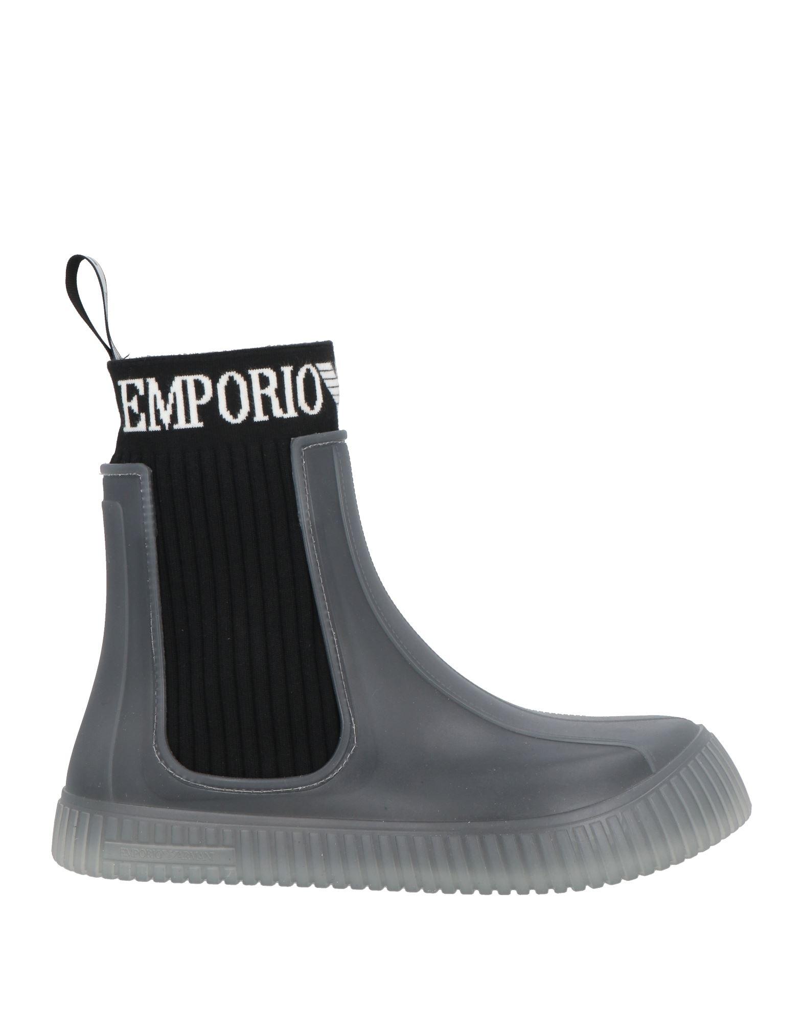 Emporio Armani Ankle Boots Rubber Cotton Polyamide Elastane in Black for Men Lyst UK