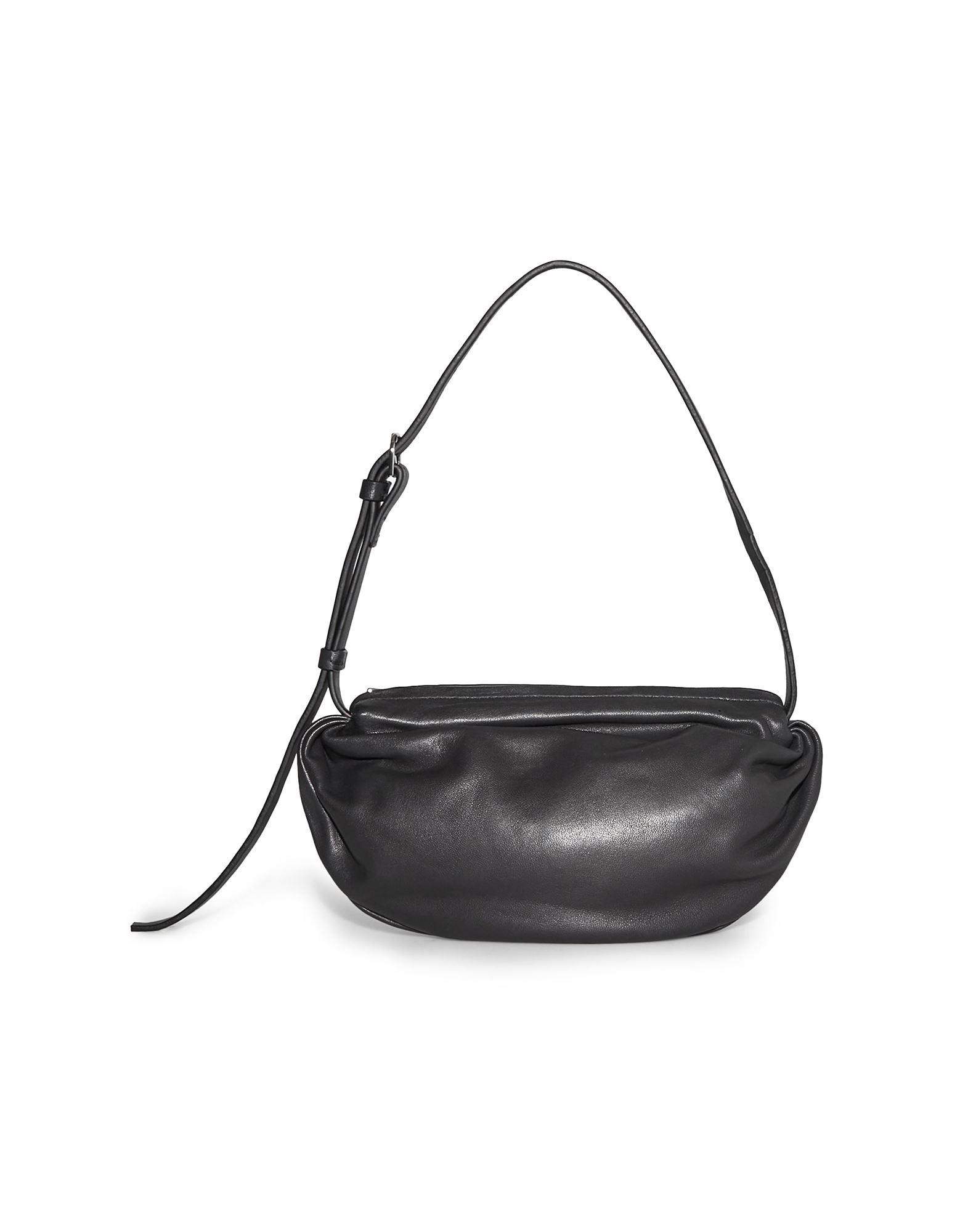 COS Gathered Shoulder Bag Leather in Black Lyst UK