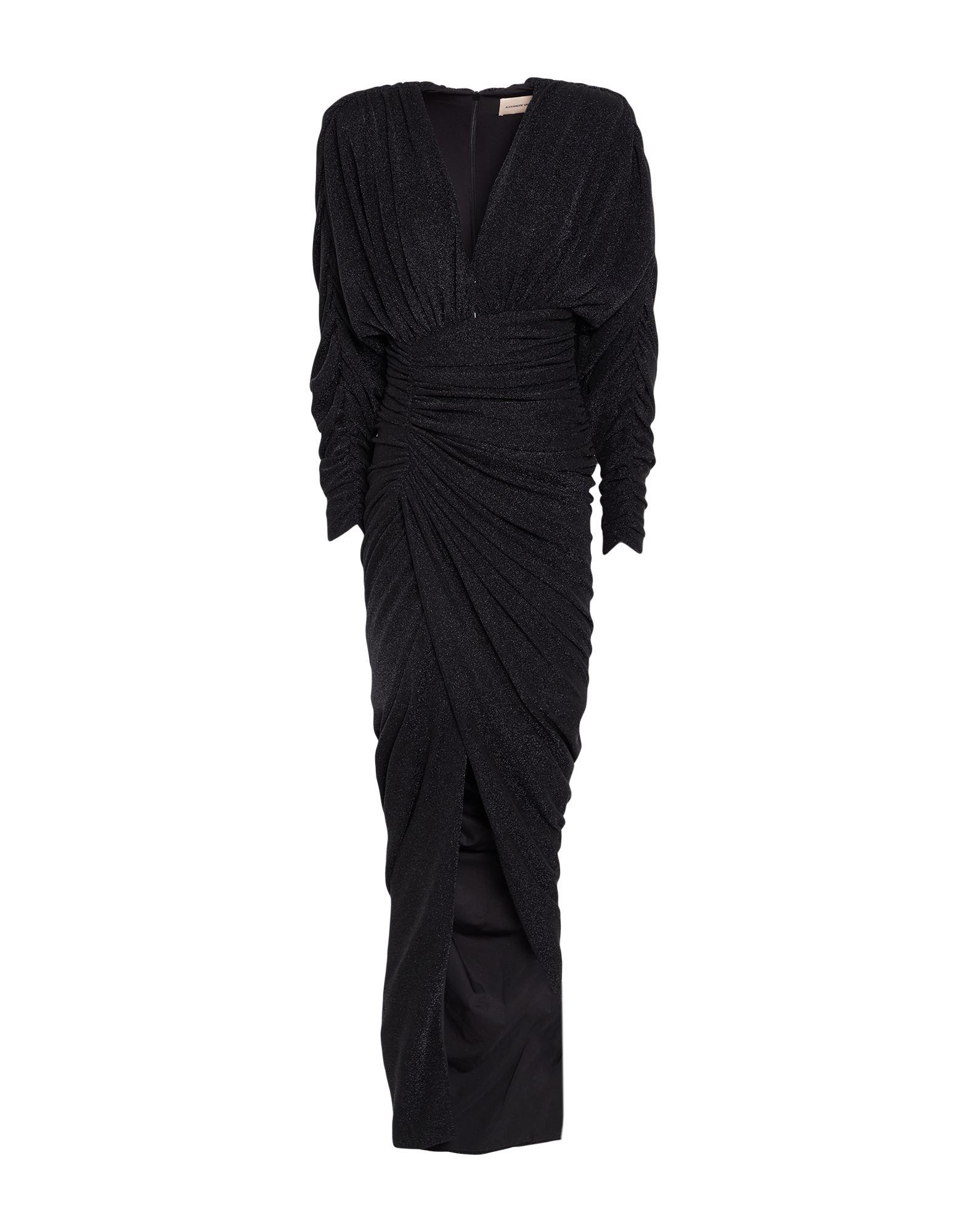 alexandre vauthier gathered glitter-velvet maxi dress black Alexandre Vauthier Velvet long dress