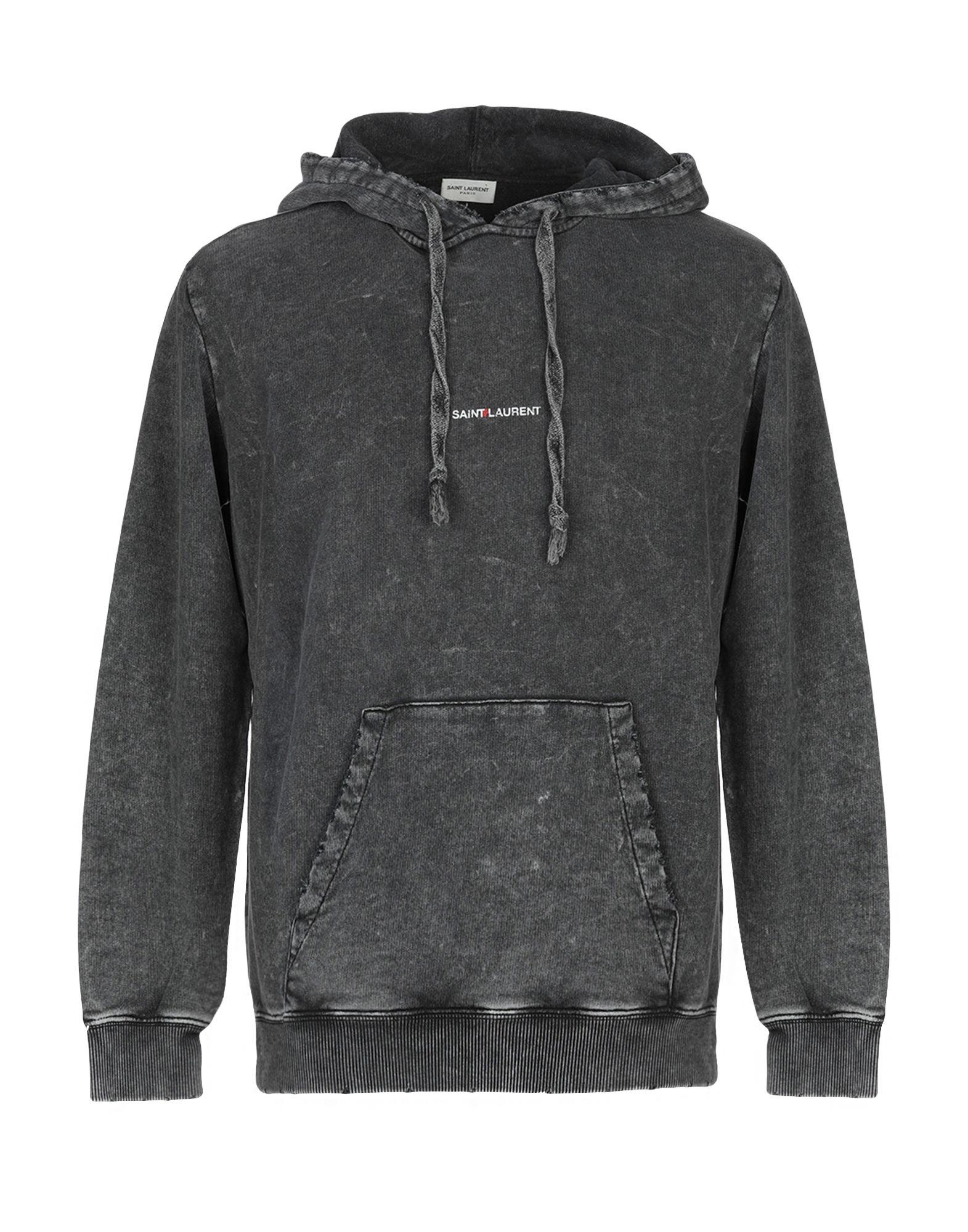 Saint Laurent Cotton Grey Stone Washed Hoodie By in Gray for Men 