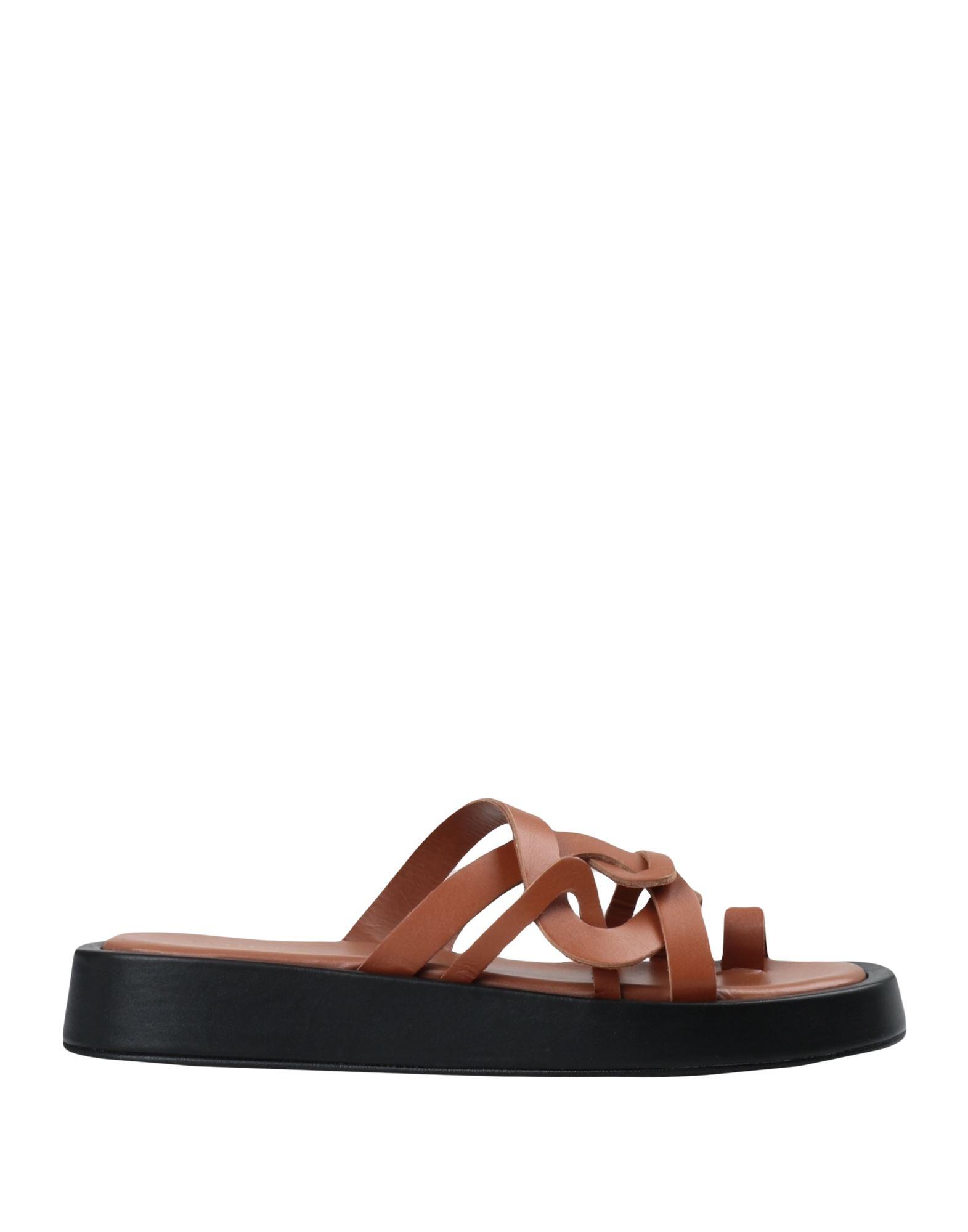 Alohas Toe Post Sandals in Brown | Lyst