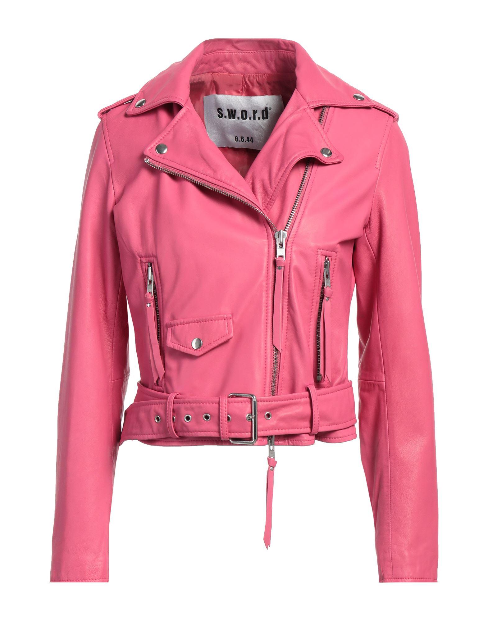 Fuchsia leather jacket best sale