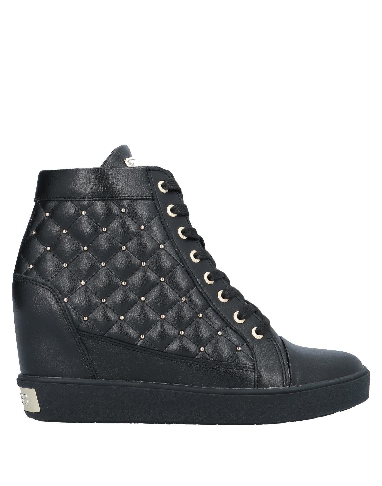 Guess Leather Hightops & Sneakers in Black Lyst