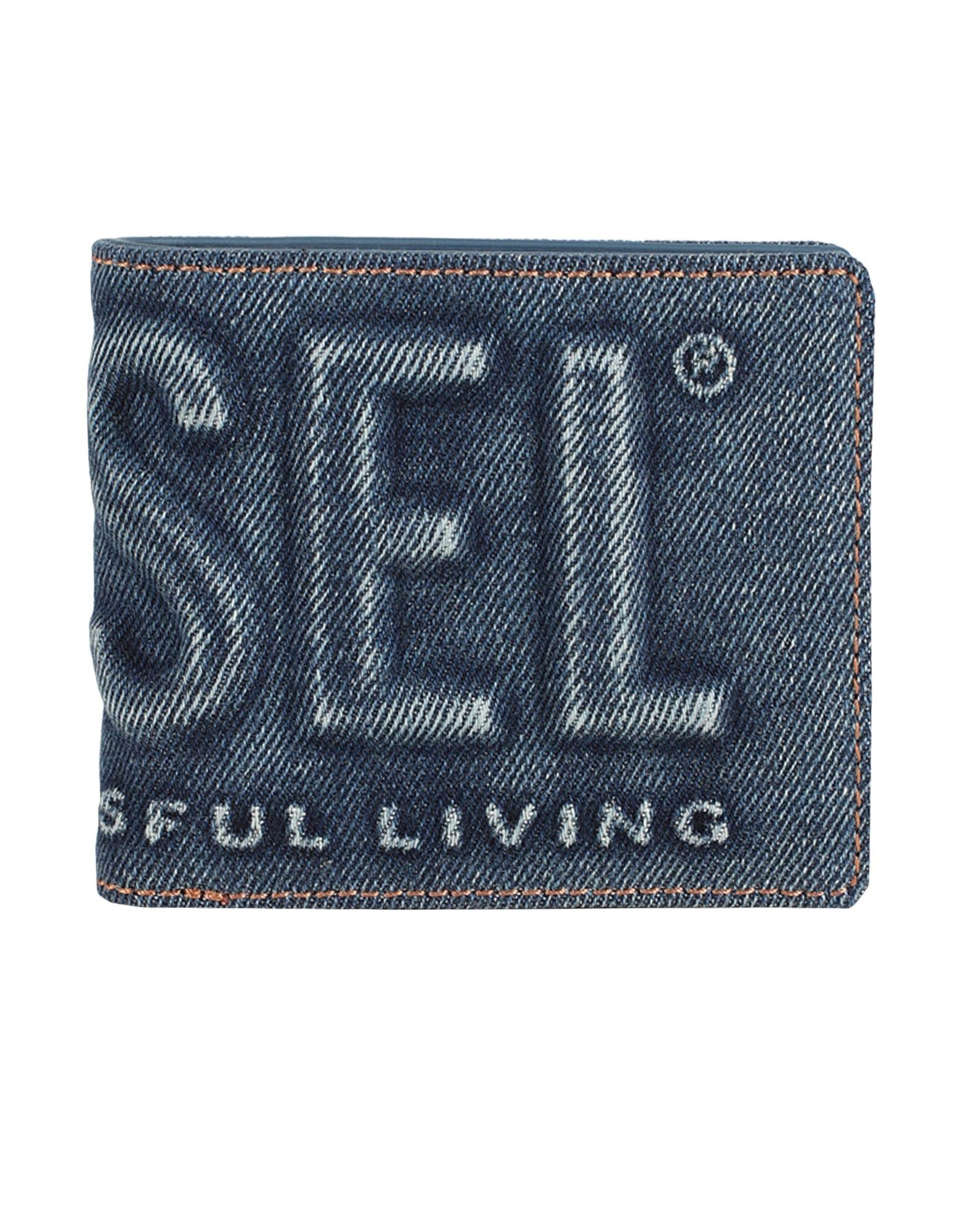 DIESEL Bi-fold Wallet In Logo-embossed Denim in Blue for Men Lyst UK