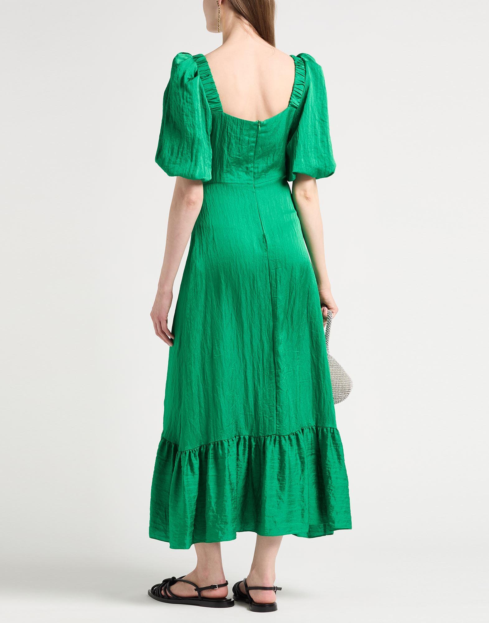 Sandro Midi Dress in Green | Lyst UK